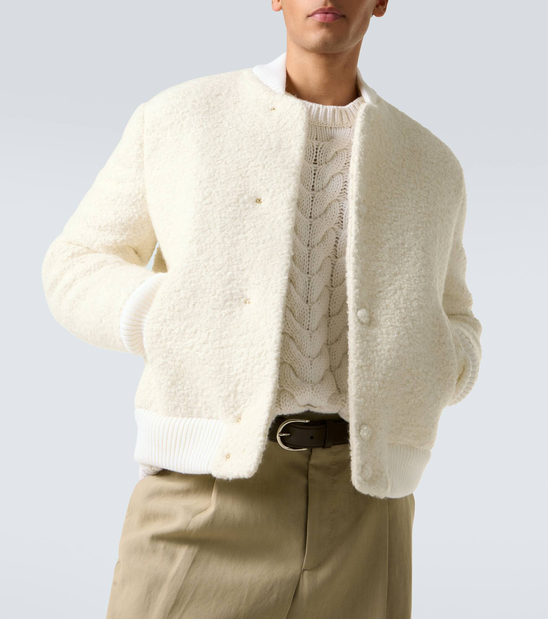 Cashmere, alpaca, wool, and silk jacket - 5