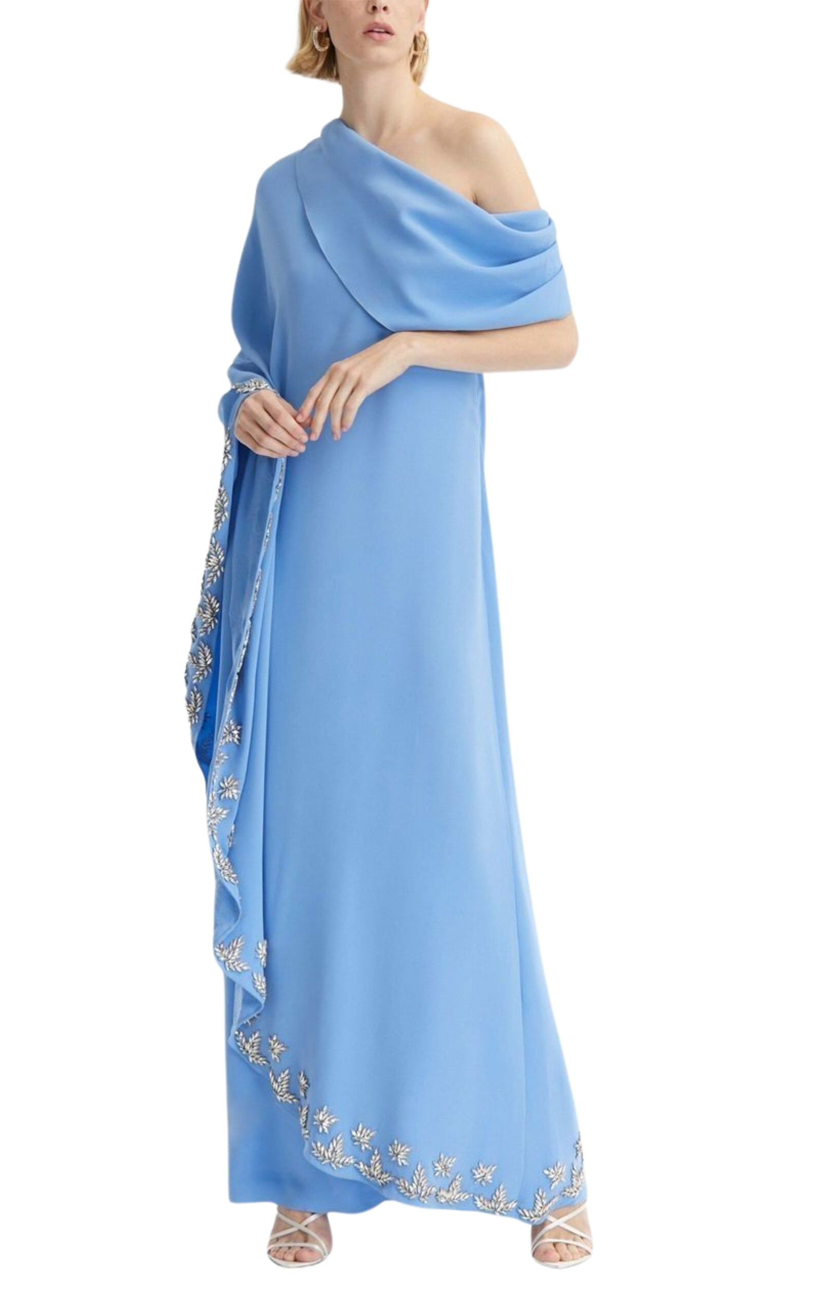 One Shoulder Drape Design Dress - 2