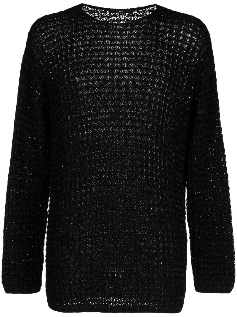 long-sleeves open-knit jumper 1
