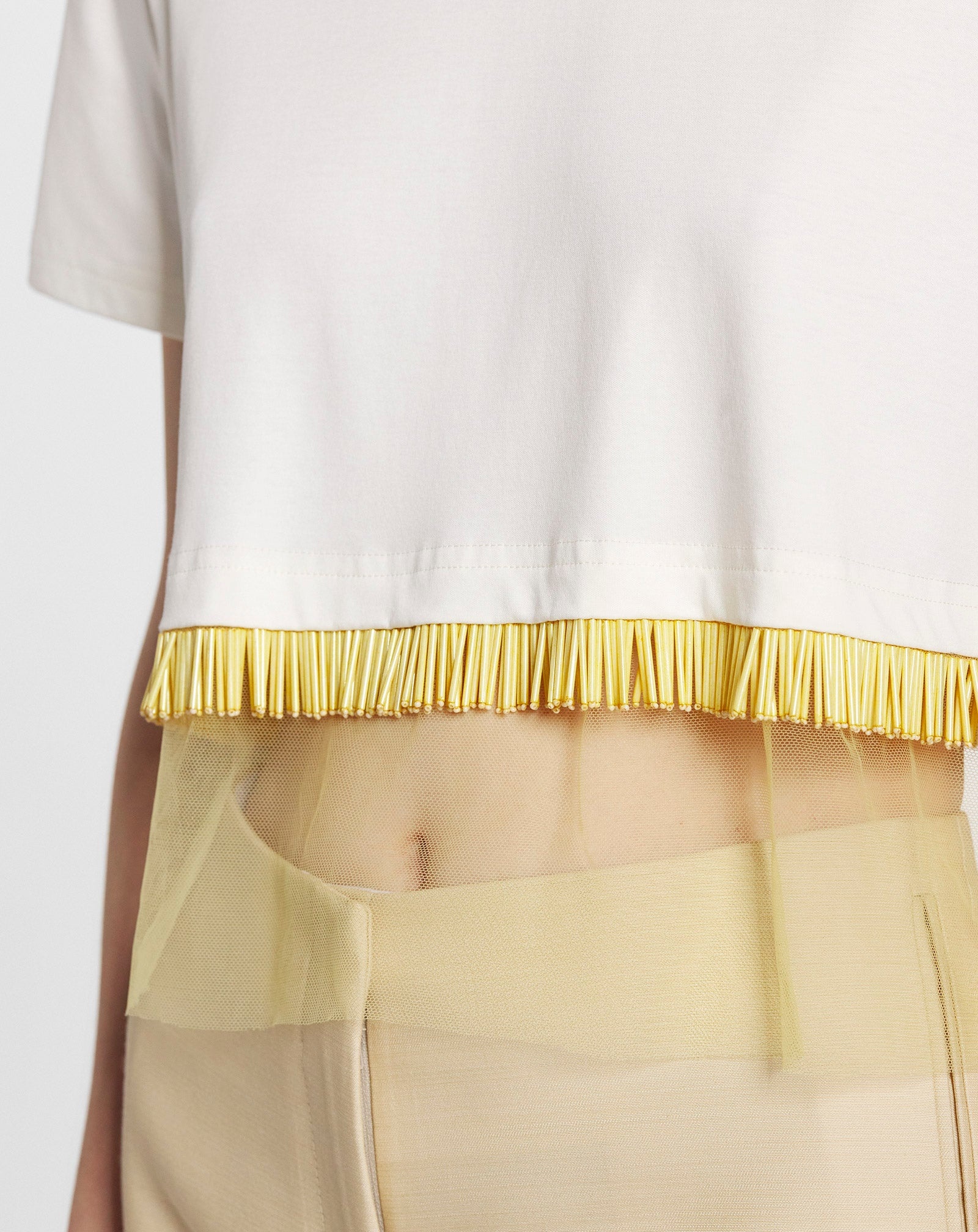 CROPPED T-SHIRT WITH EMBROIDERY - 5