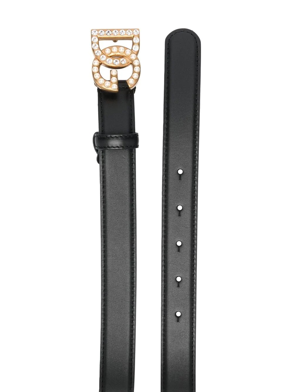 embellished logo-buckle belt - 2