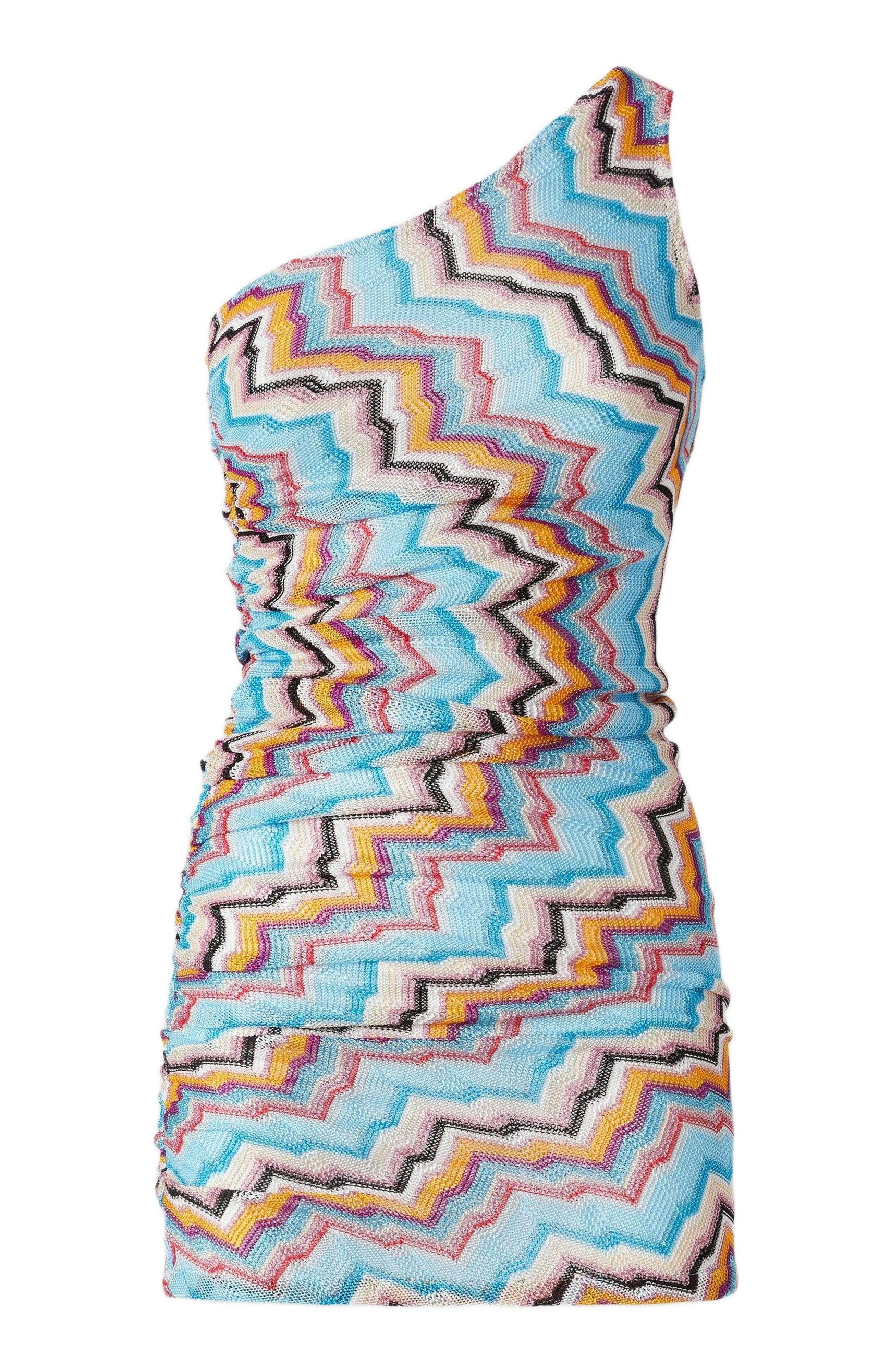 Missoni Short One-shoulder Cover-up With Zig Zag Pattern in Multicoloured at Nordstrom - 4