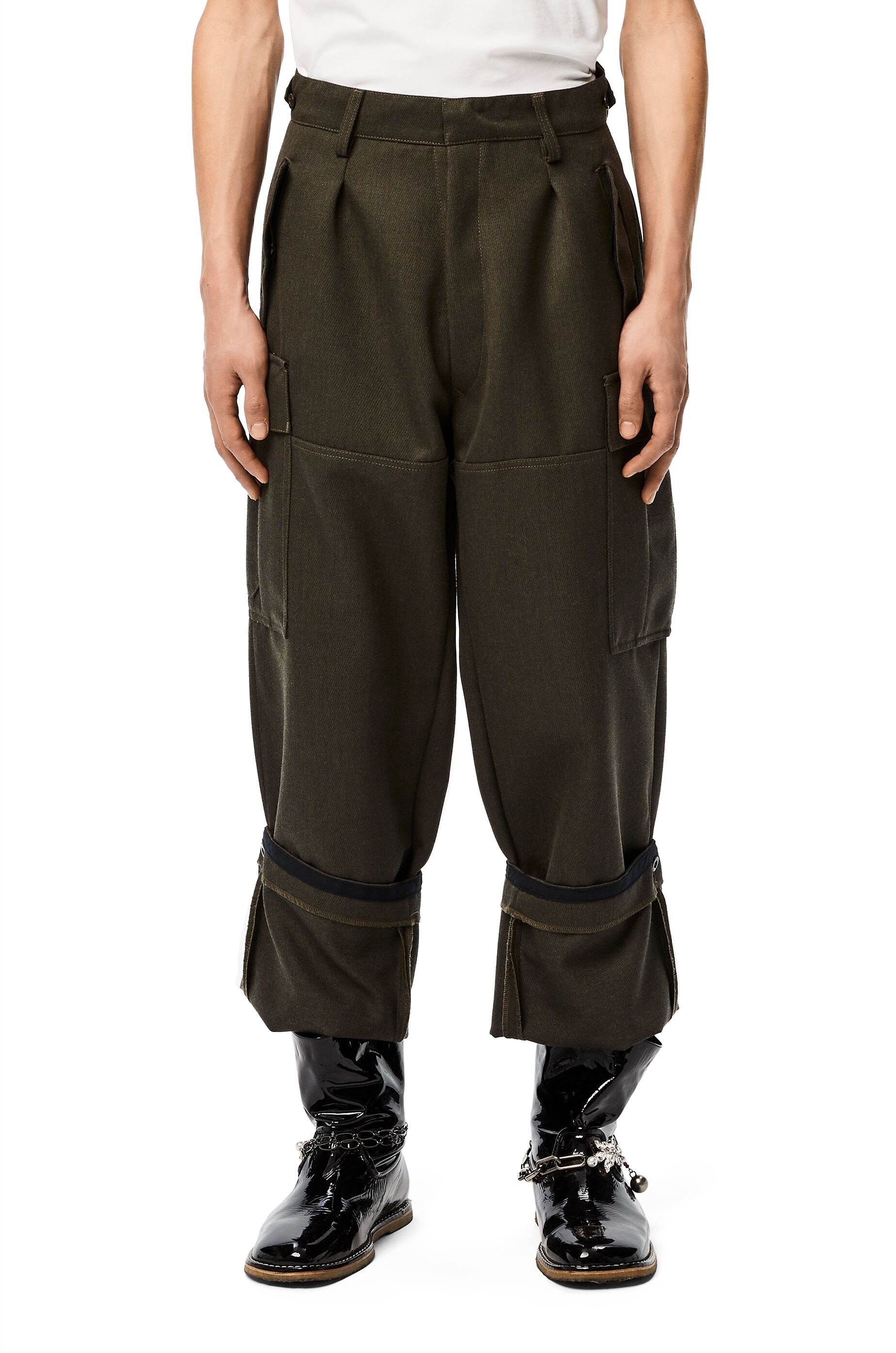 Cargo trousers in wool - 3