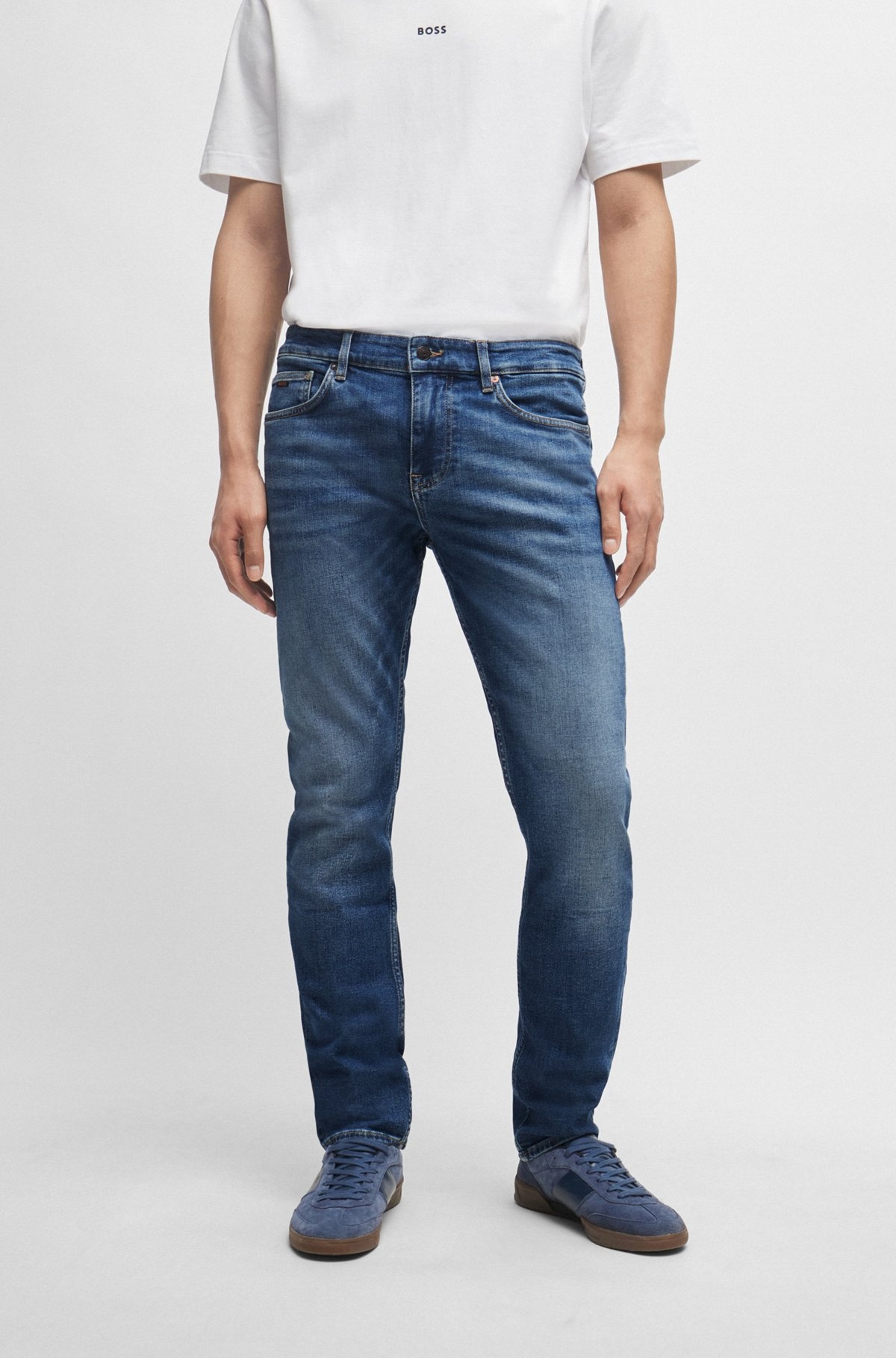SLIM-FIT JEANS IN BLUE COMFORT-STRETCH DENIM - 2