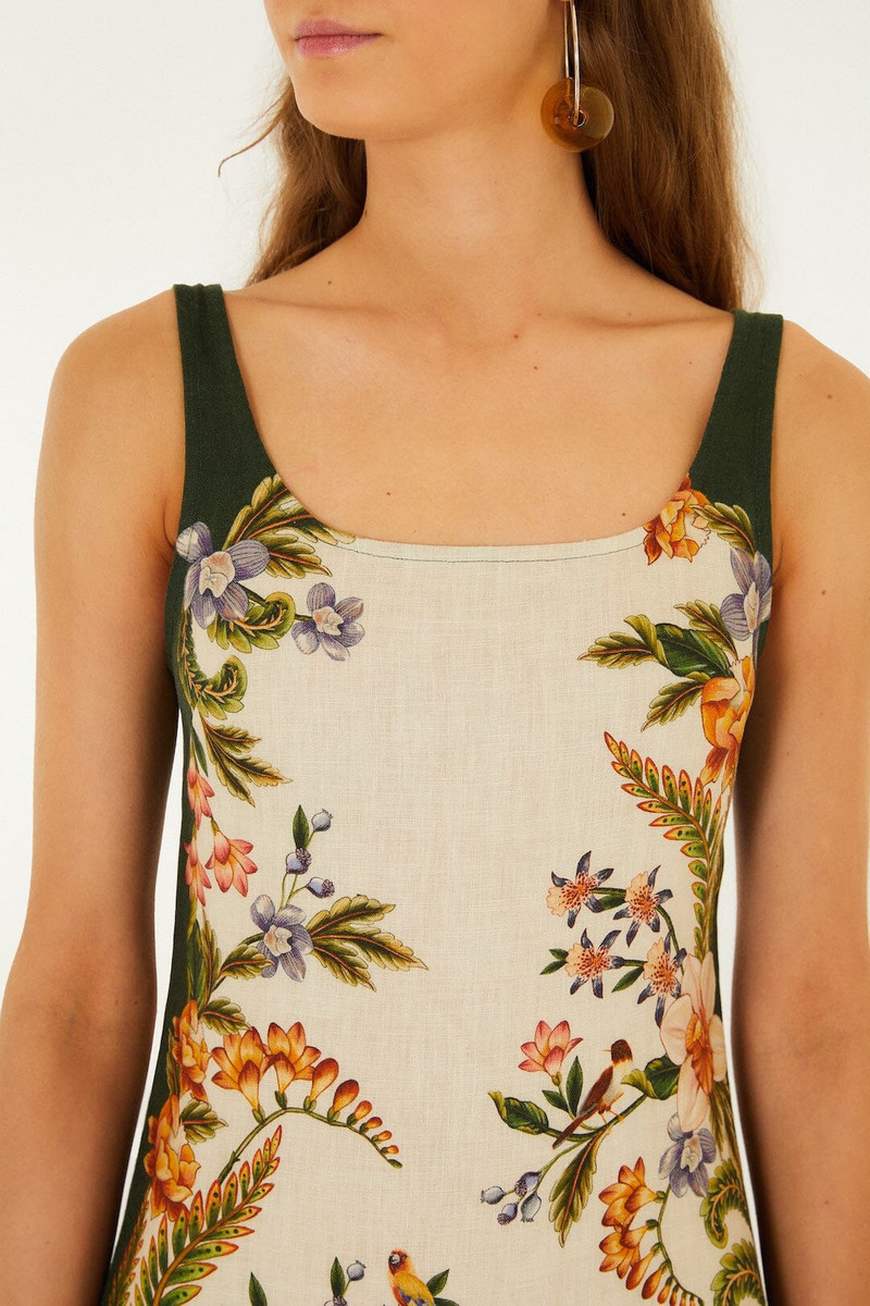 FARM RIO Sand Nature Square Neck Mini Dress outlook