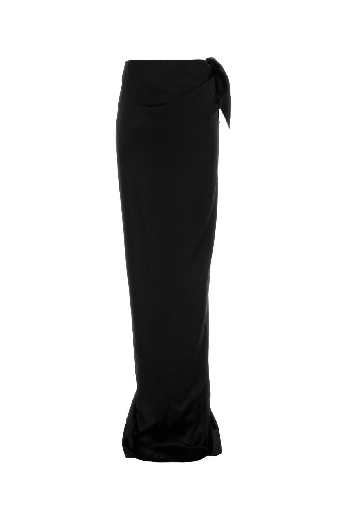 Balenciaga Women Black Satin Skirt - 2