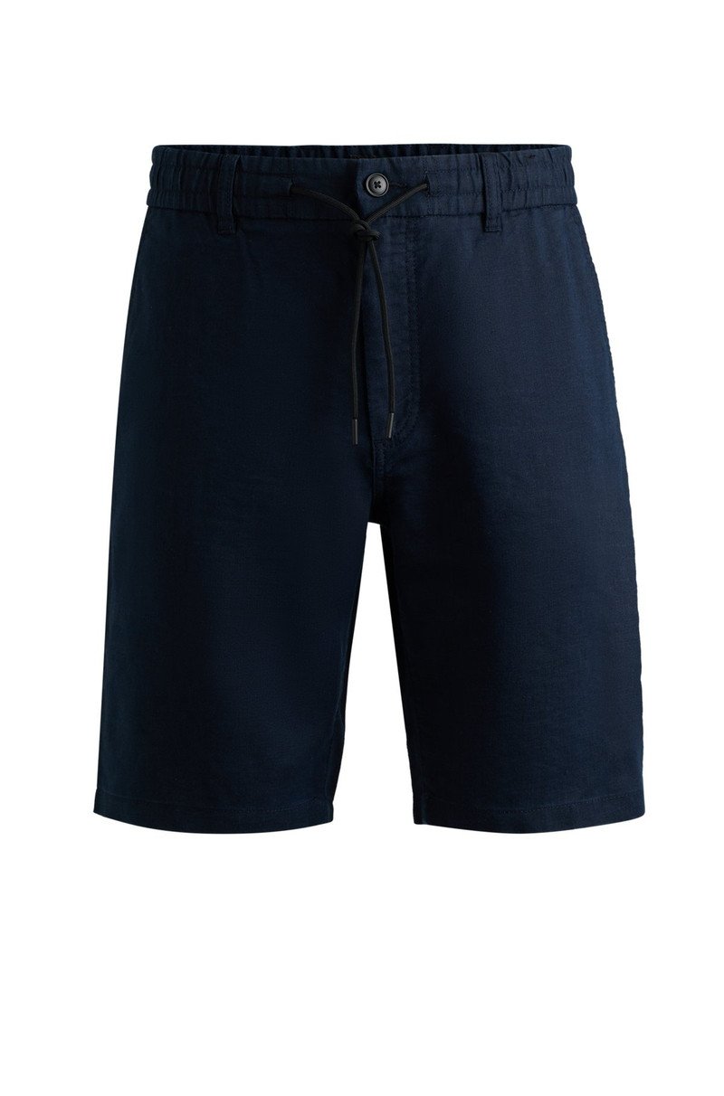 TAPERED-FIT SHORTS IN A LINEN BLEND 1