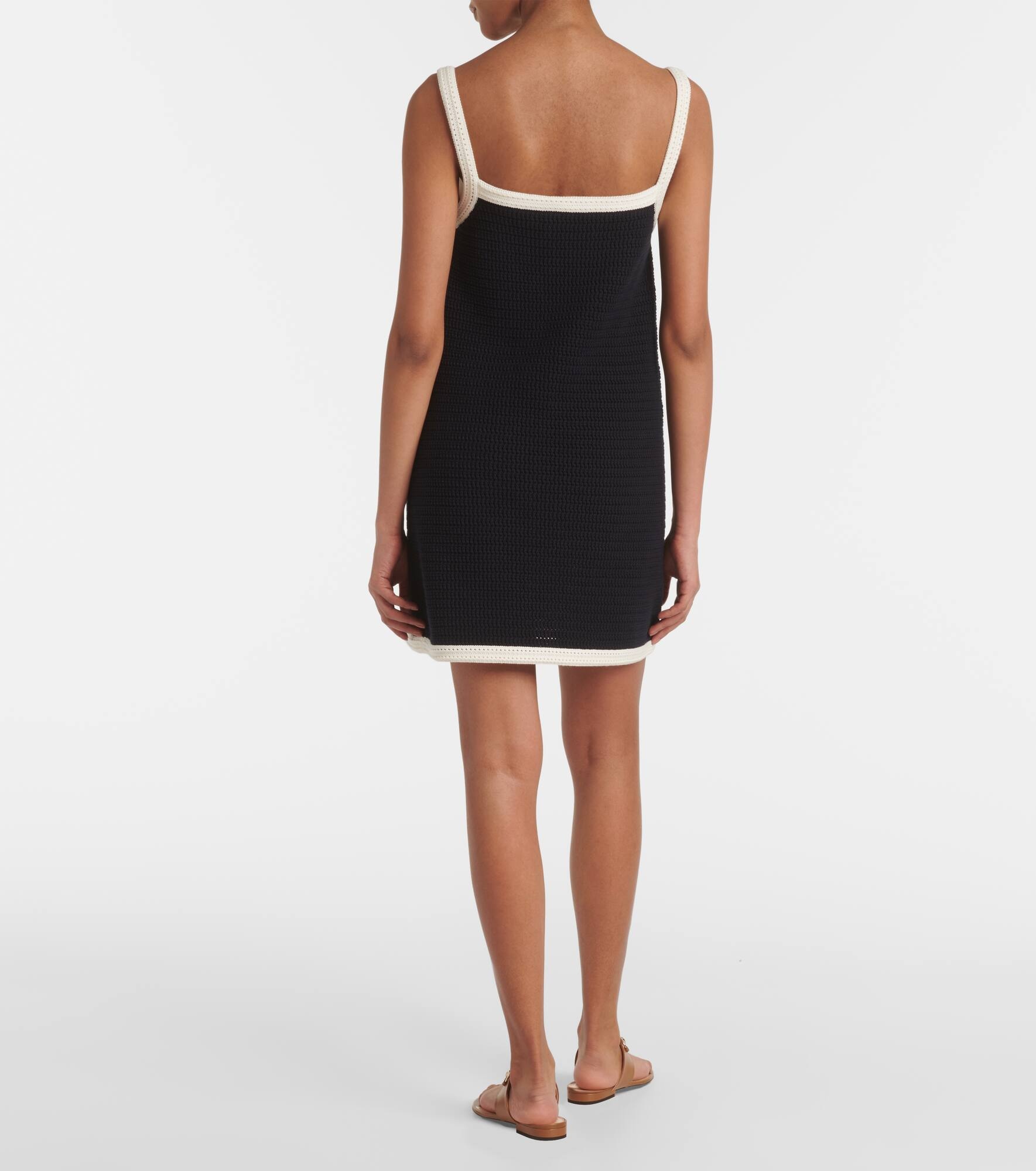 Knitted cotton-blend minidress - 3