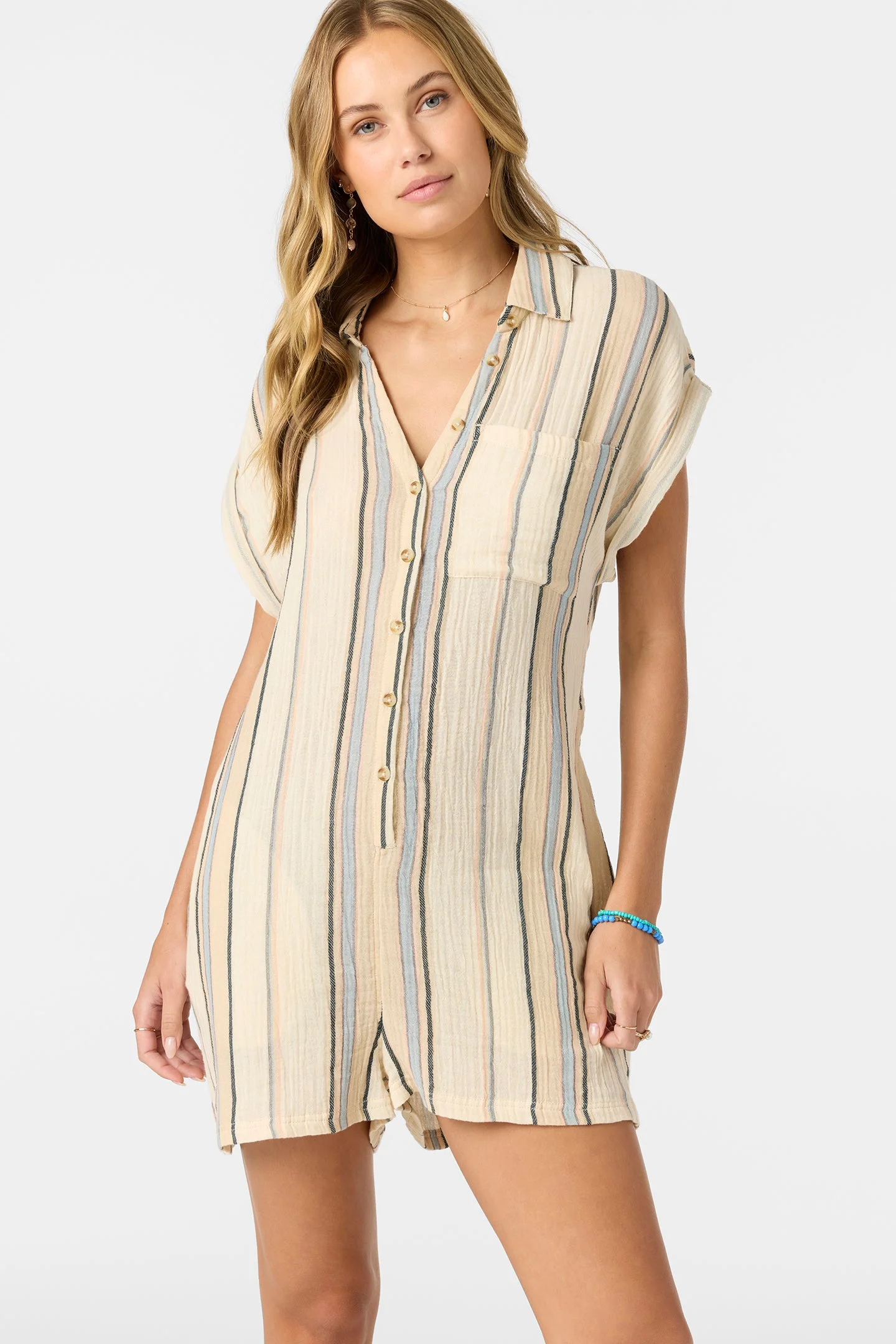 Kamilla Stripe Romper - 1