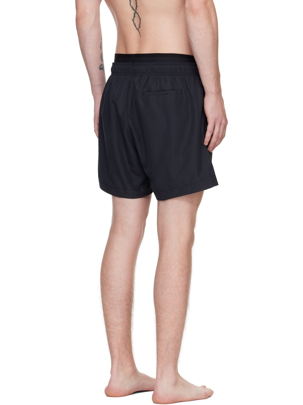 Black Layered Swim Shorts - 3
