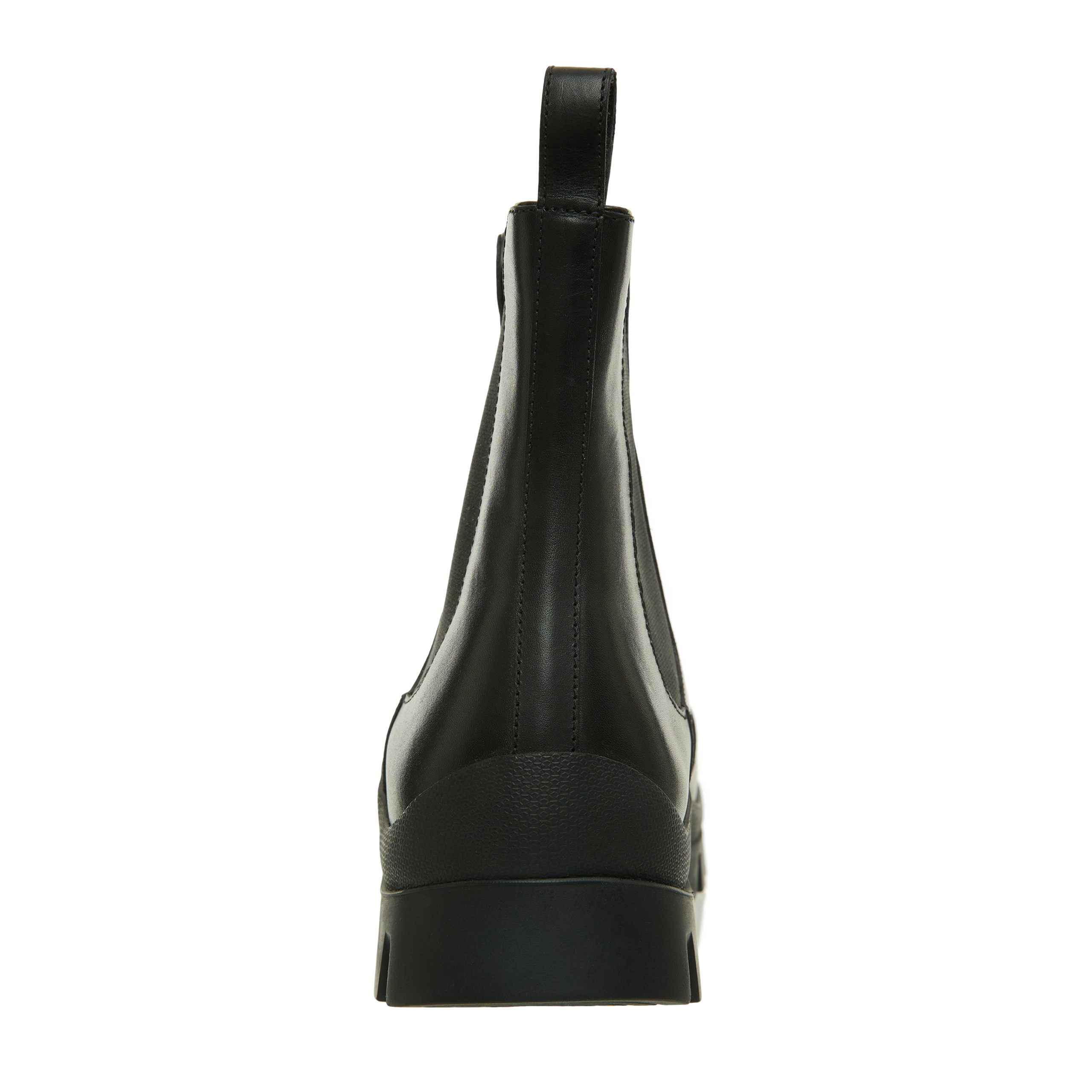 BLACK LEATHER CHELSEA BOOTS - 6