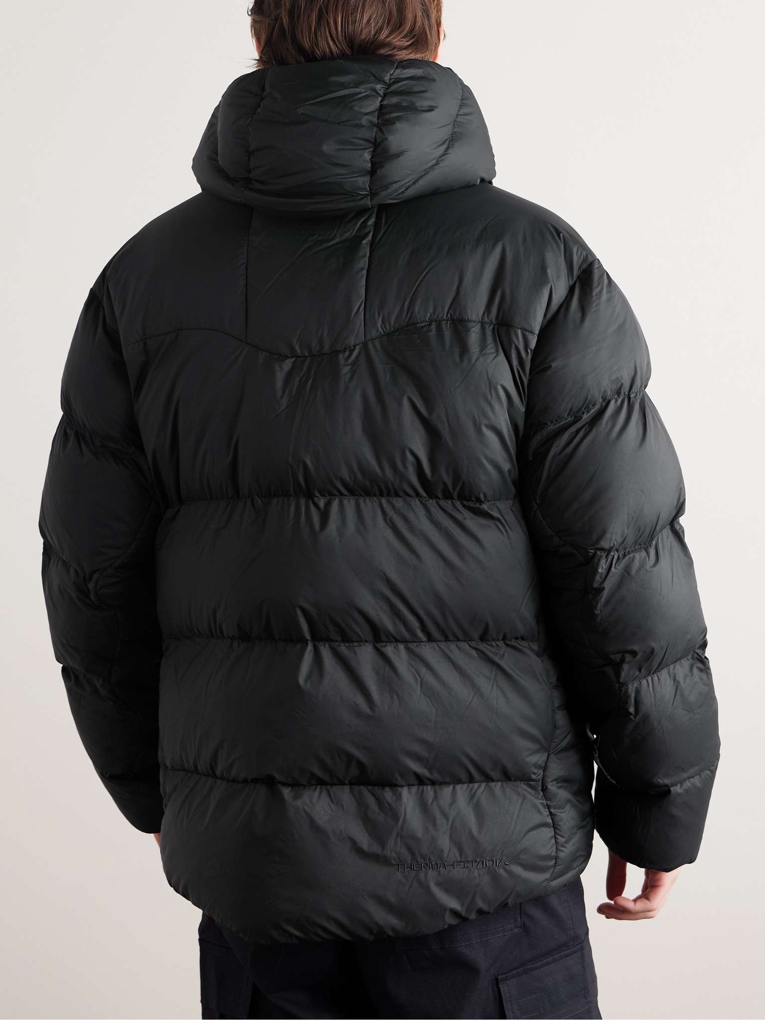ACG Lunar Lake Logo-Embroidered Quilted Therma-FIT ADV Nylon-Ripstop Hooded Jacket - 4