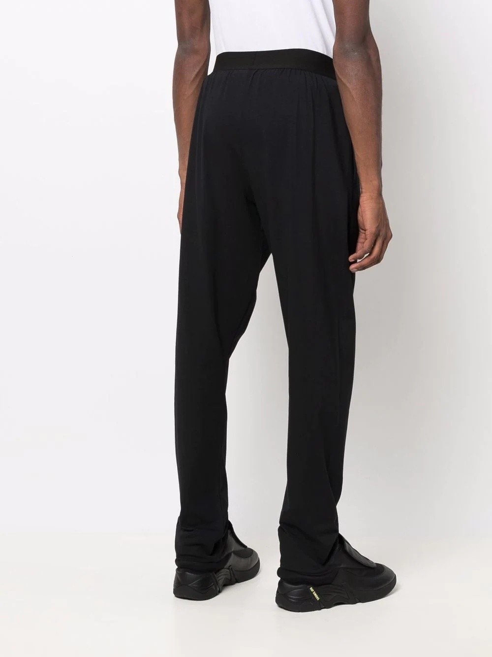 logo-waist cotton trousers - 4