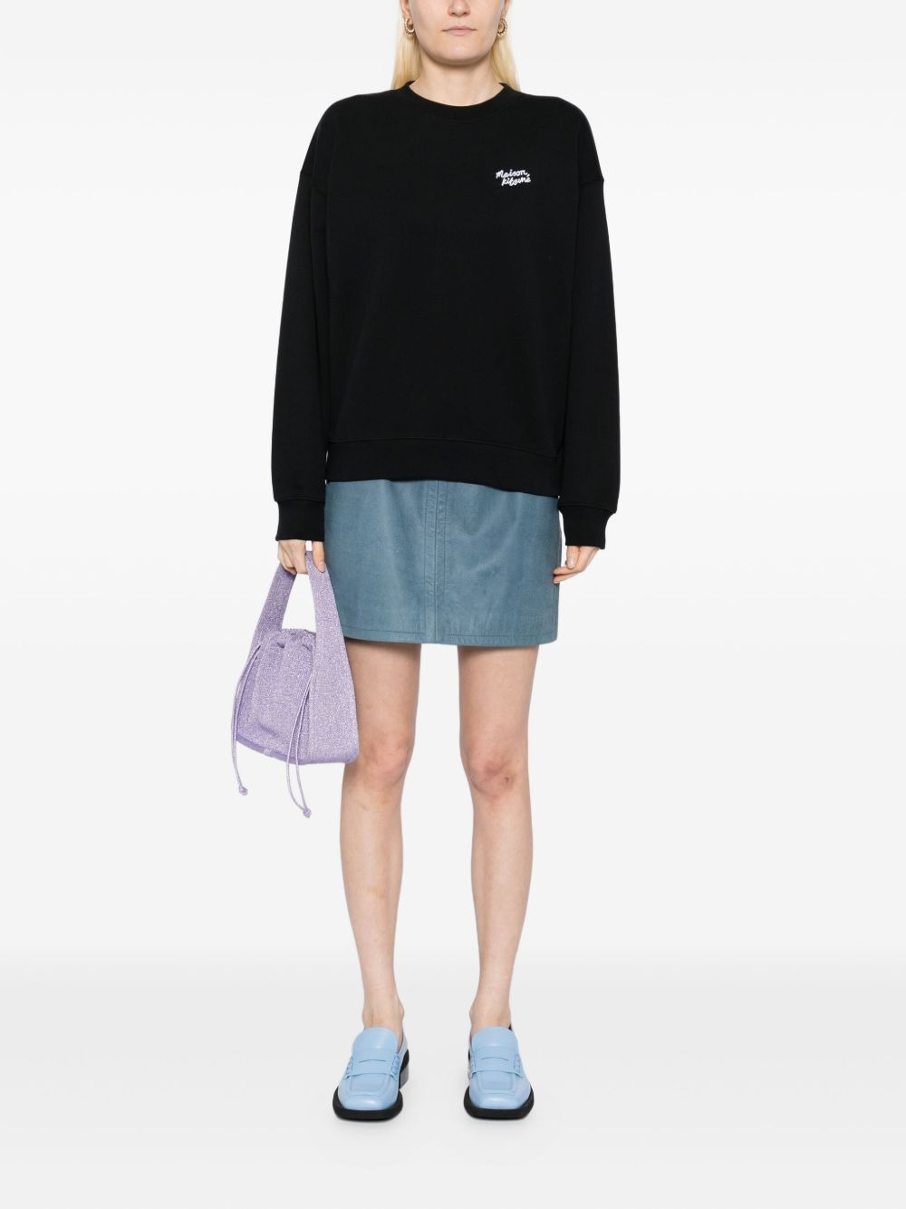 embroidered-logo sweatshirt - 2