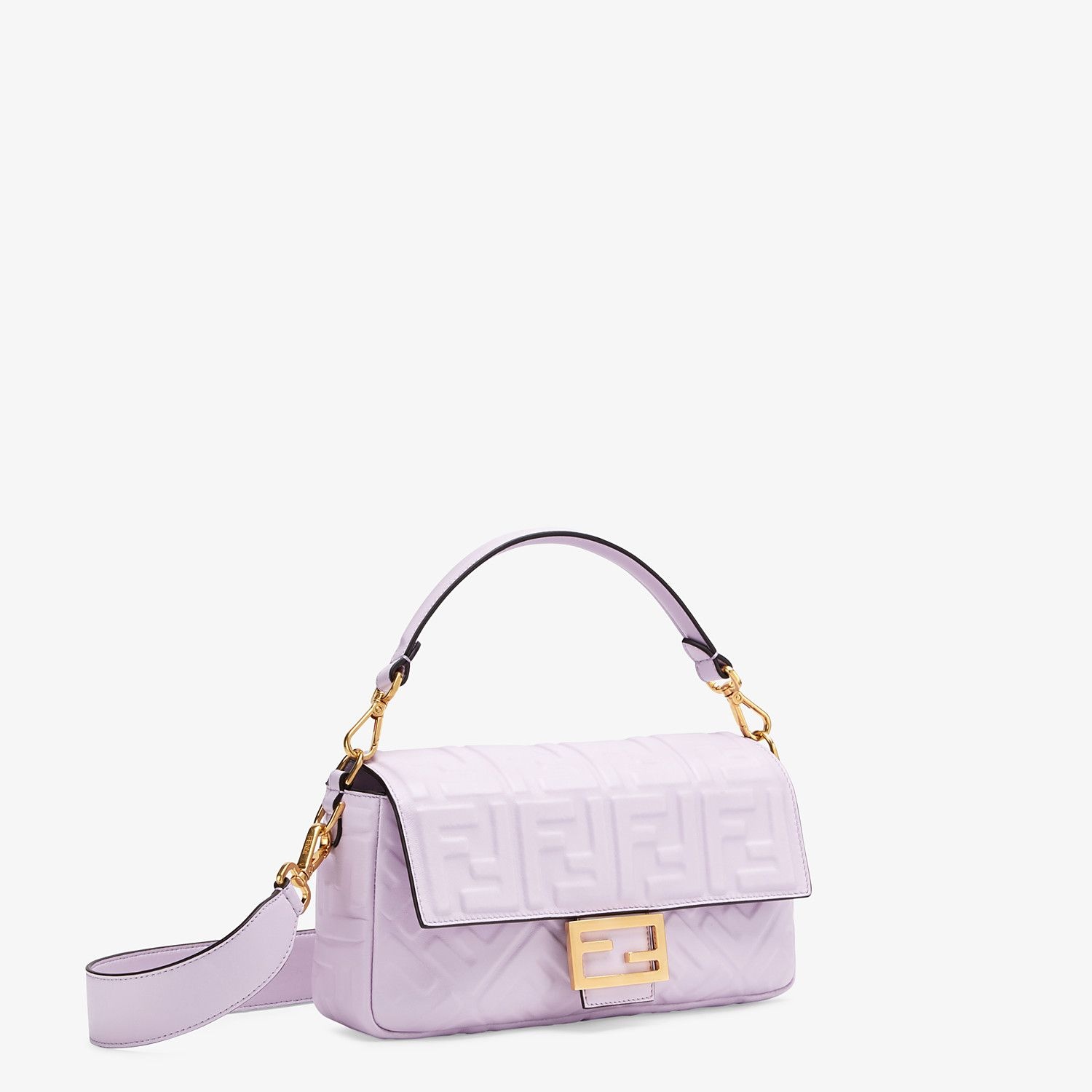 Lilac nappa leather FF Signature bag - 3