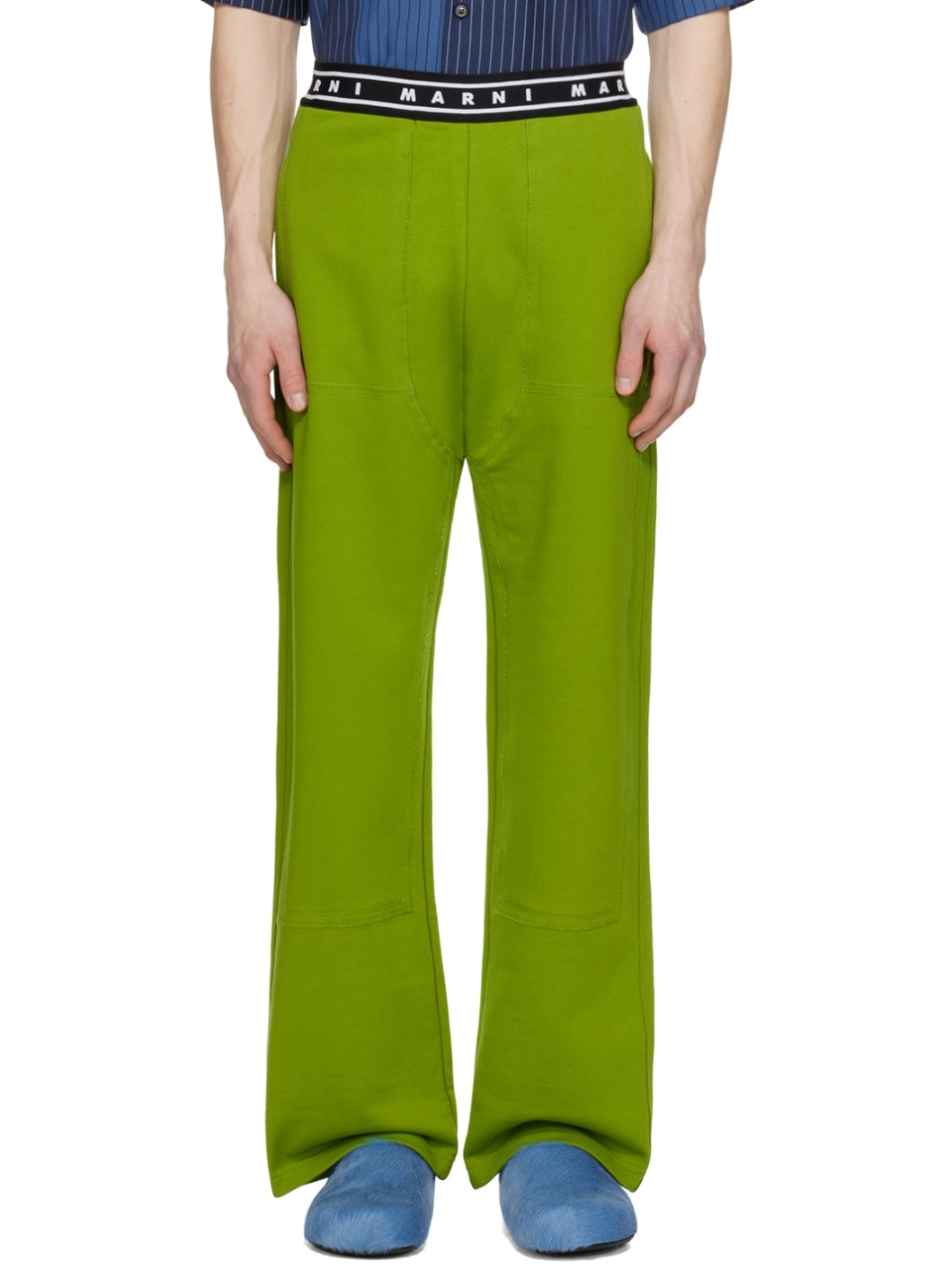 Green Three-Pocket Sweatpants - 1
