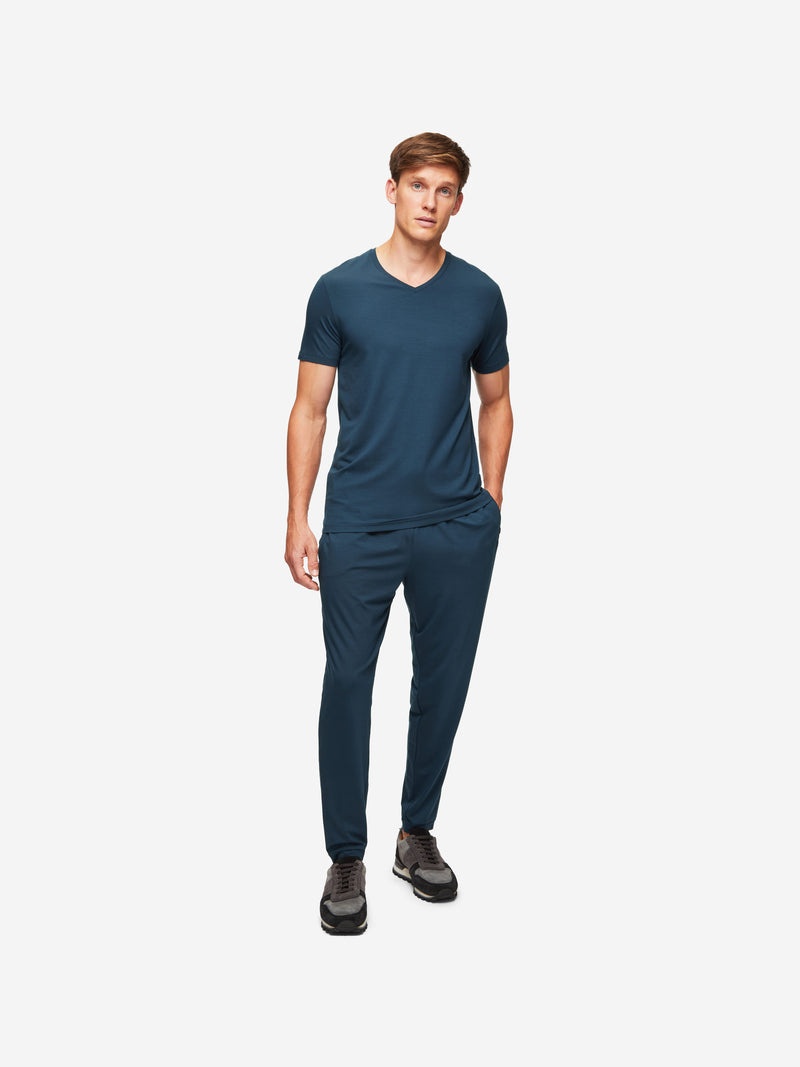 Men's Track Pants Basel Micro Modal Stretch Navy - 3