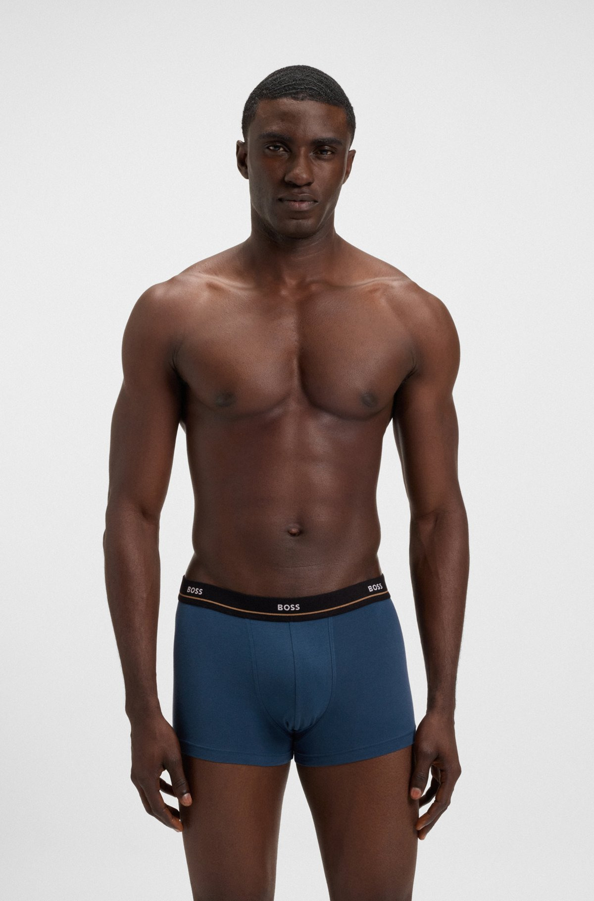 FIVE-PACK OF STRETCH-COTTON TRUNKS WITH LOGO WAISTBANDS - 6