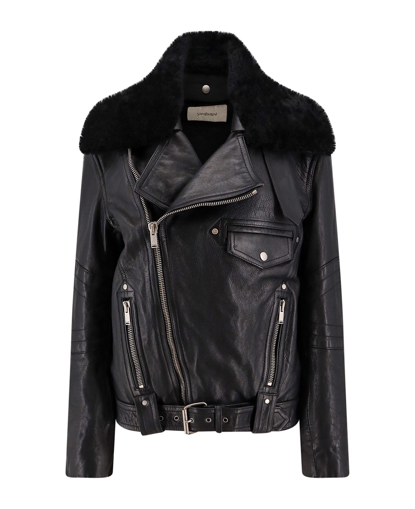 Wrap Zip Classic Biker Jacket - 1