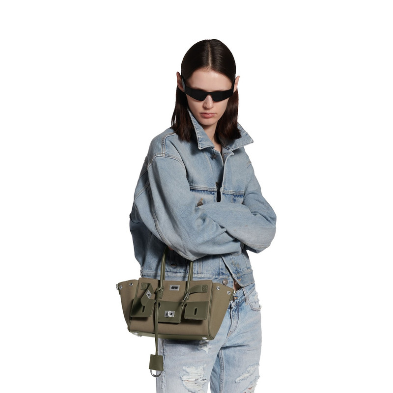 BALENCIAGA Women's Bel Air Carry All Bag Mini in Khaki outlook