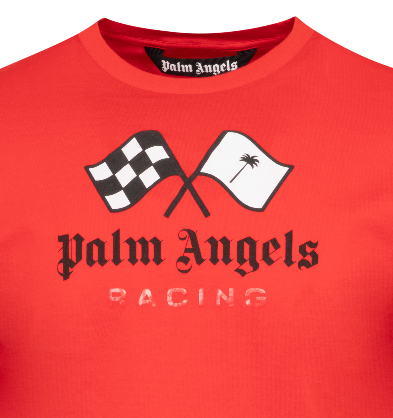 Tシャツ・カットソー Palm Angels PMAA089S24JER005 RACING SLIM T-shirt Buy Palm Angels PA Racing Slim Tee 'Red/Black