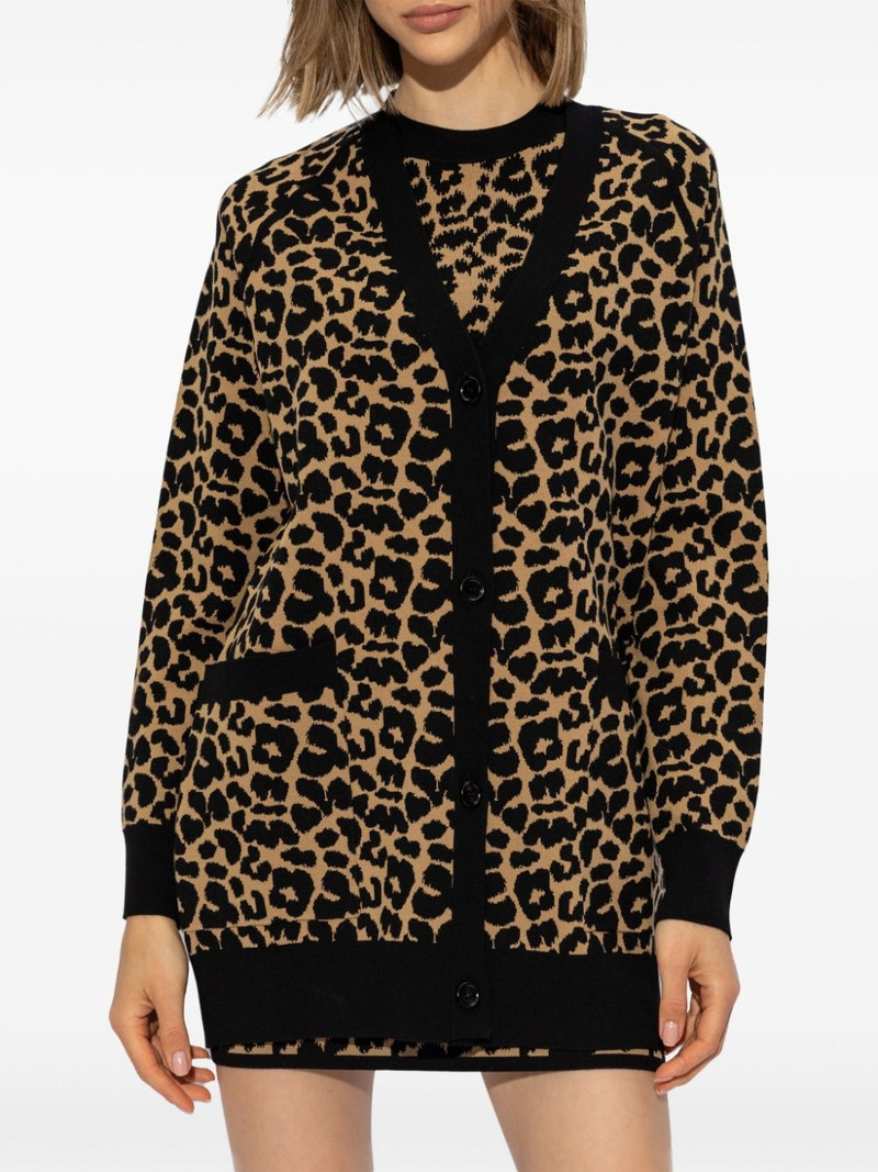 Tenore leopard-intarsia cardigan 3