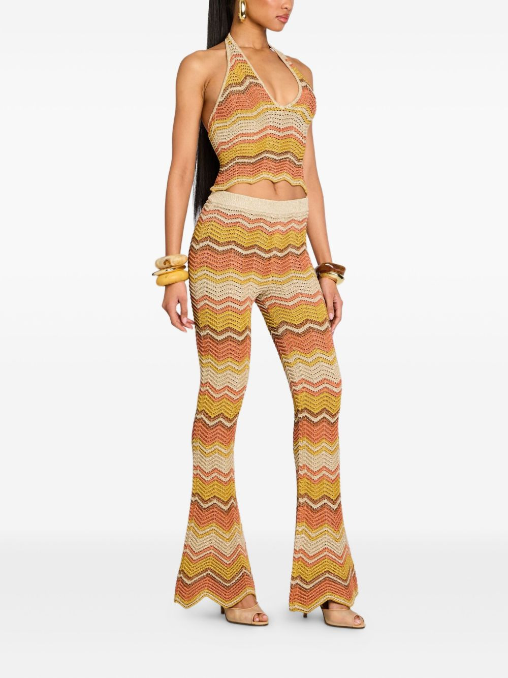 Amira crochet flared trousers - 3