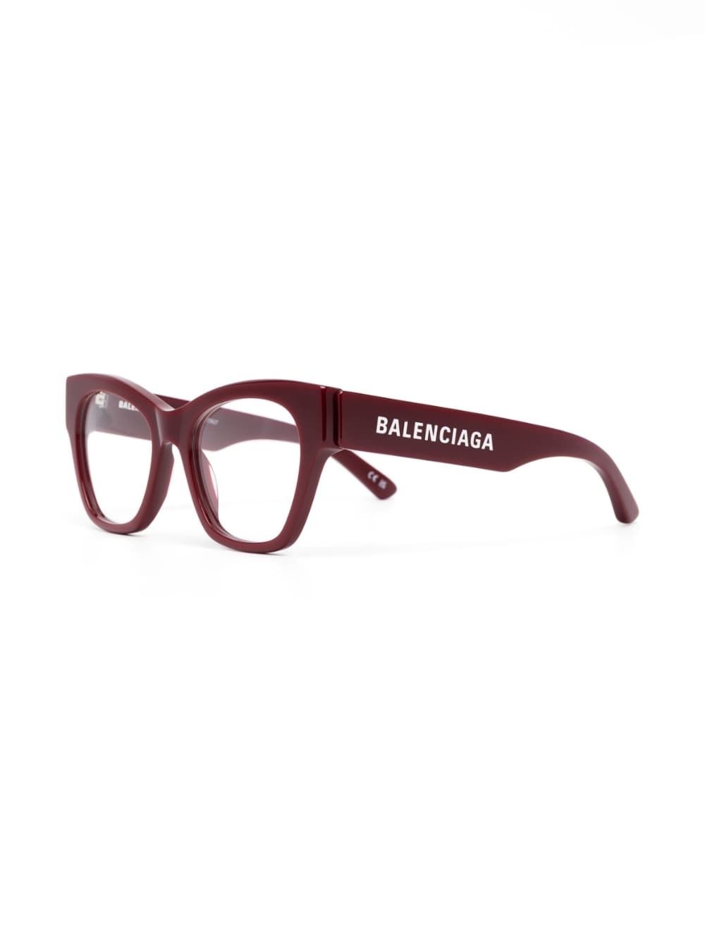 logo-engraved cat-eye glasses - 2