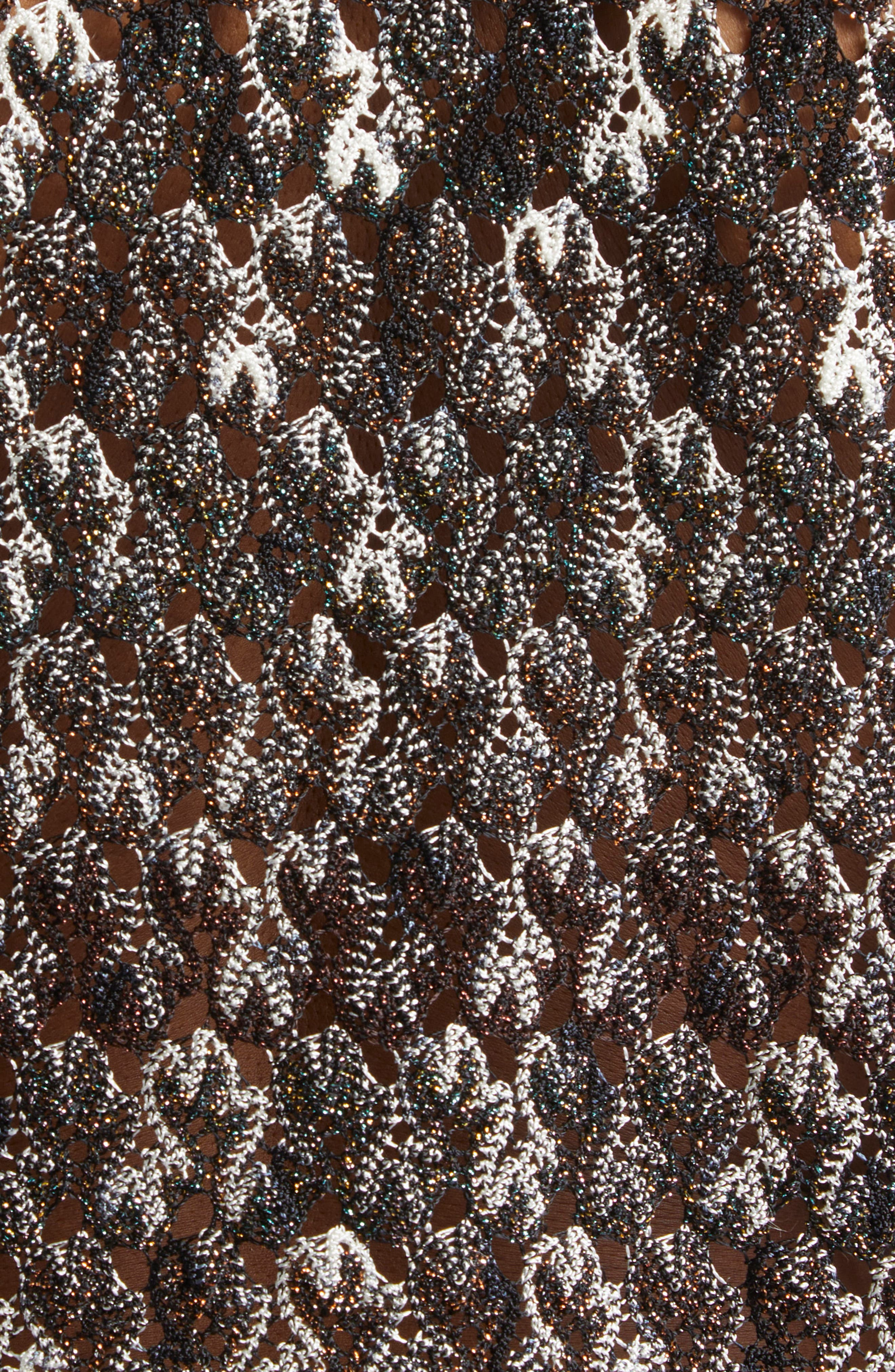 Missoni Knit Metallic Lace Polo in Dark Brown And Black at Nordstrom - 7