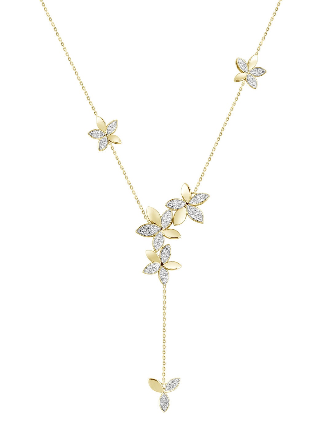 WILD FLOWER YELLOW GOLD Y NECKLACE - 2