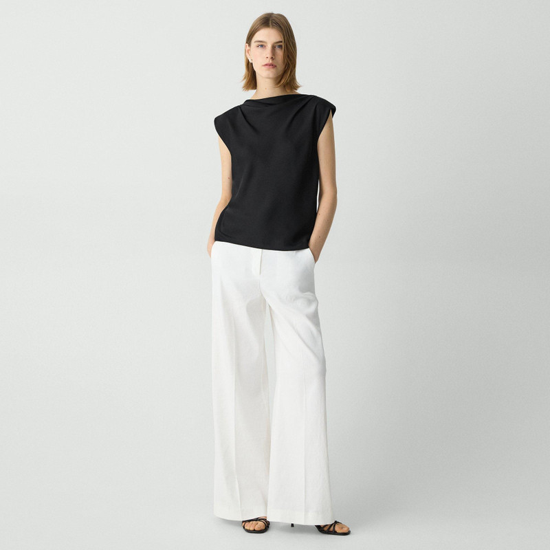 Theory Cowl Neck Top in Silk Georgette outlook