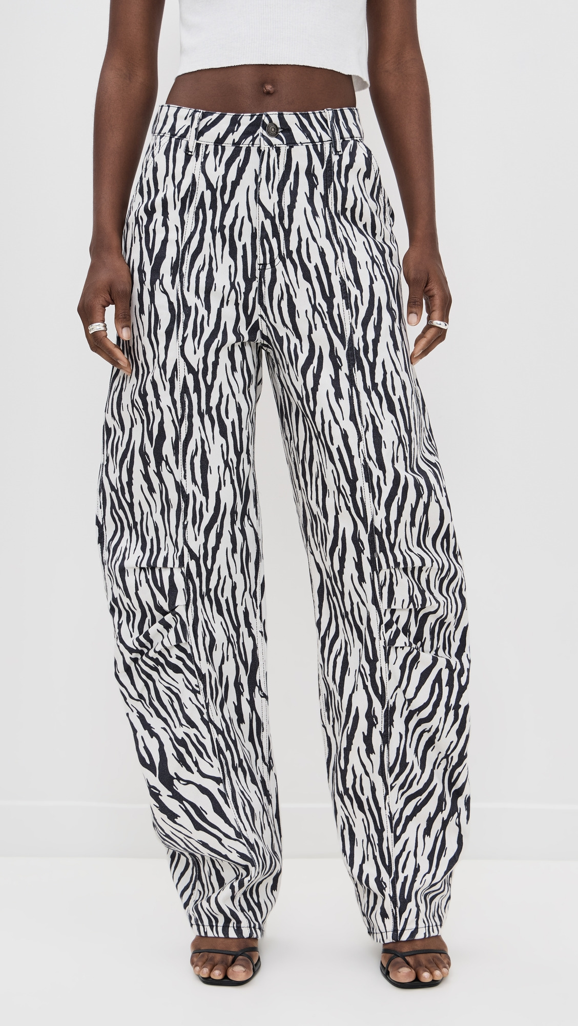 Printed Twill Cargo Pants - 6