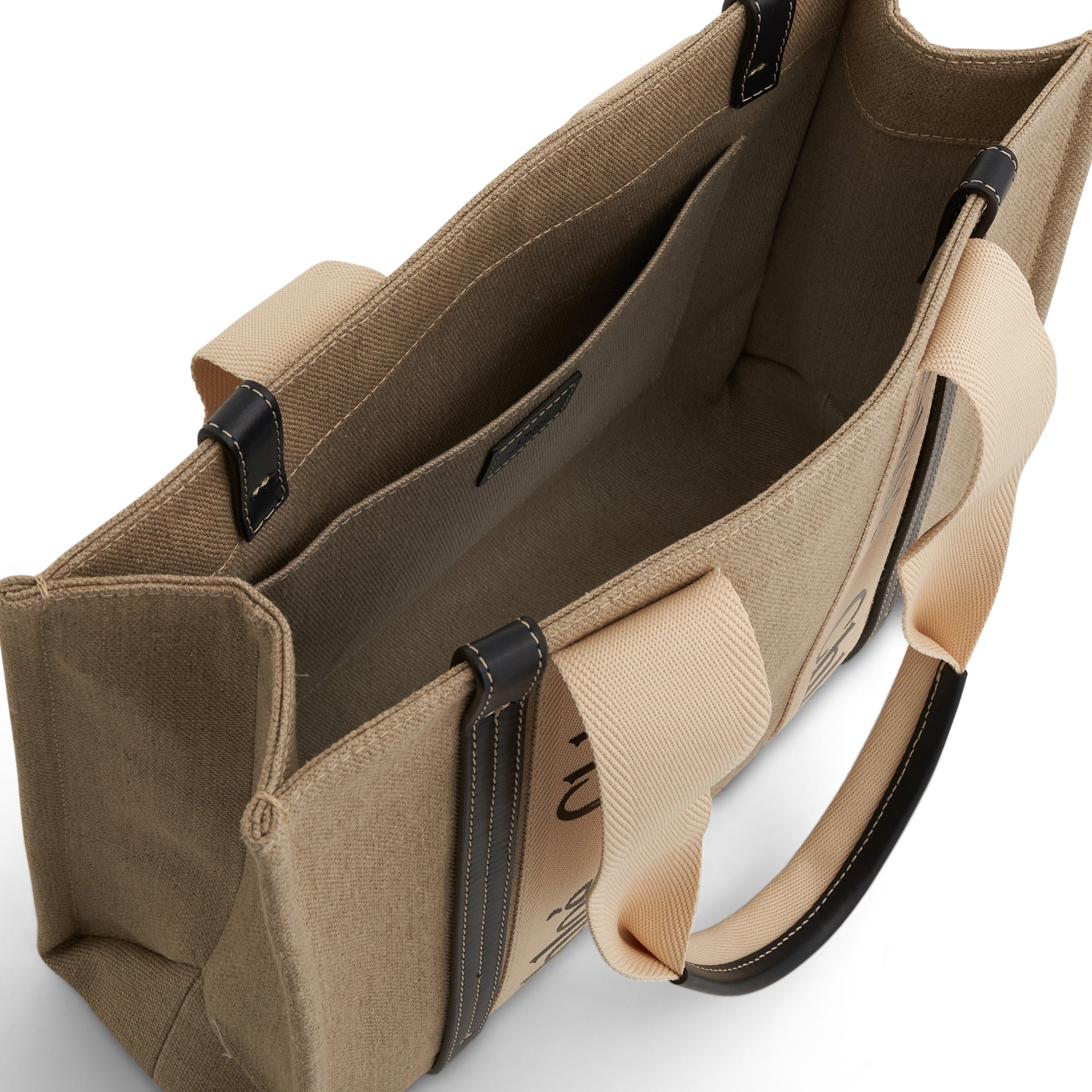 Medium Woody Tote Bag in White/Blue - 4