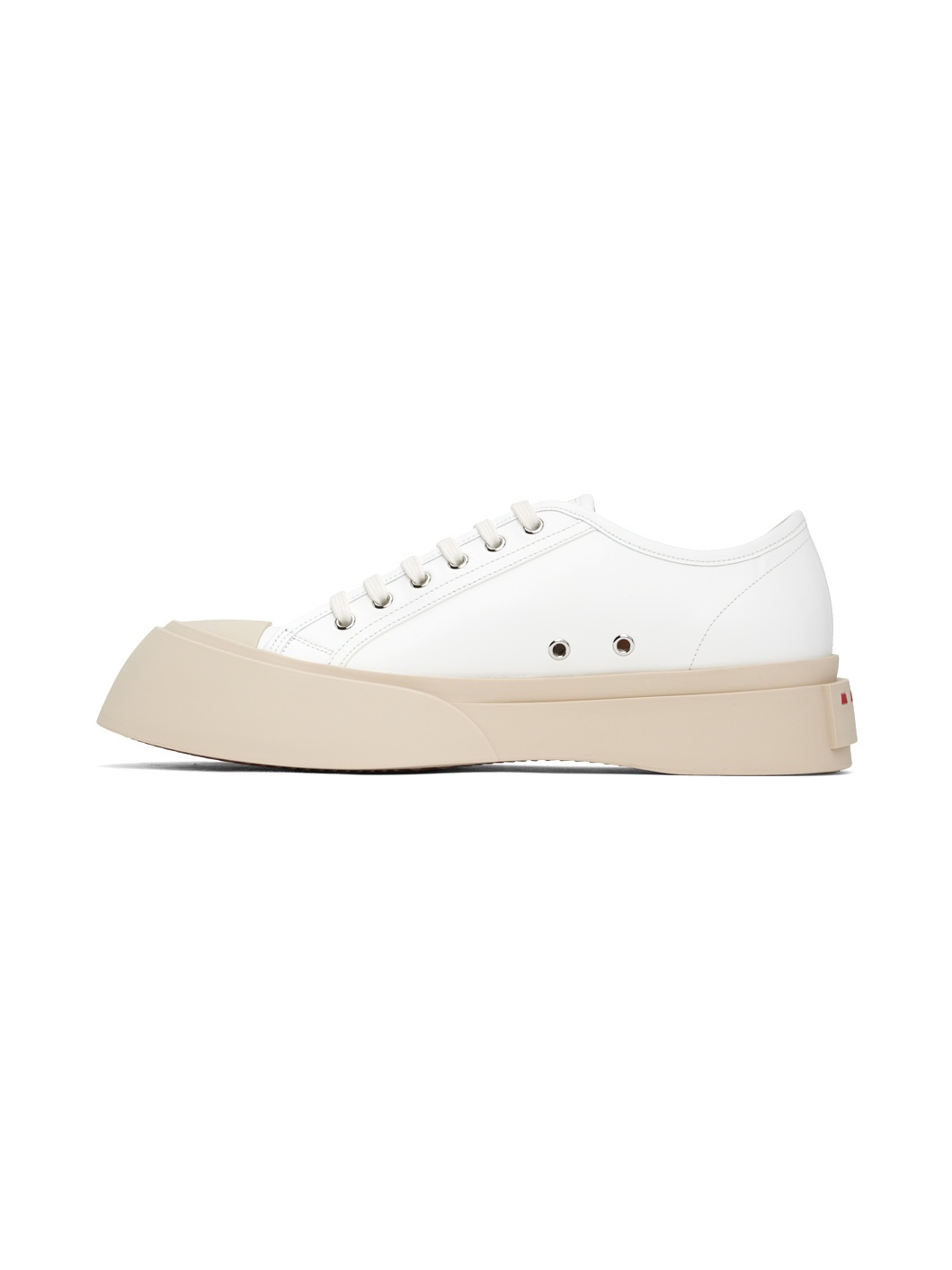 White Nappa Leather Pablo Sneakers - 3