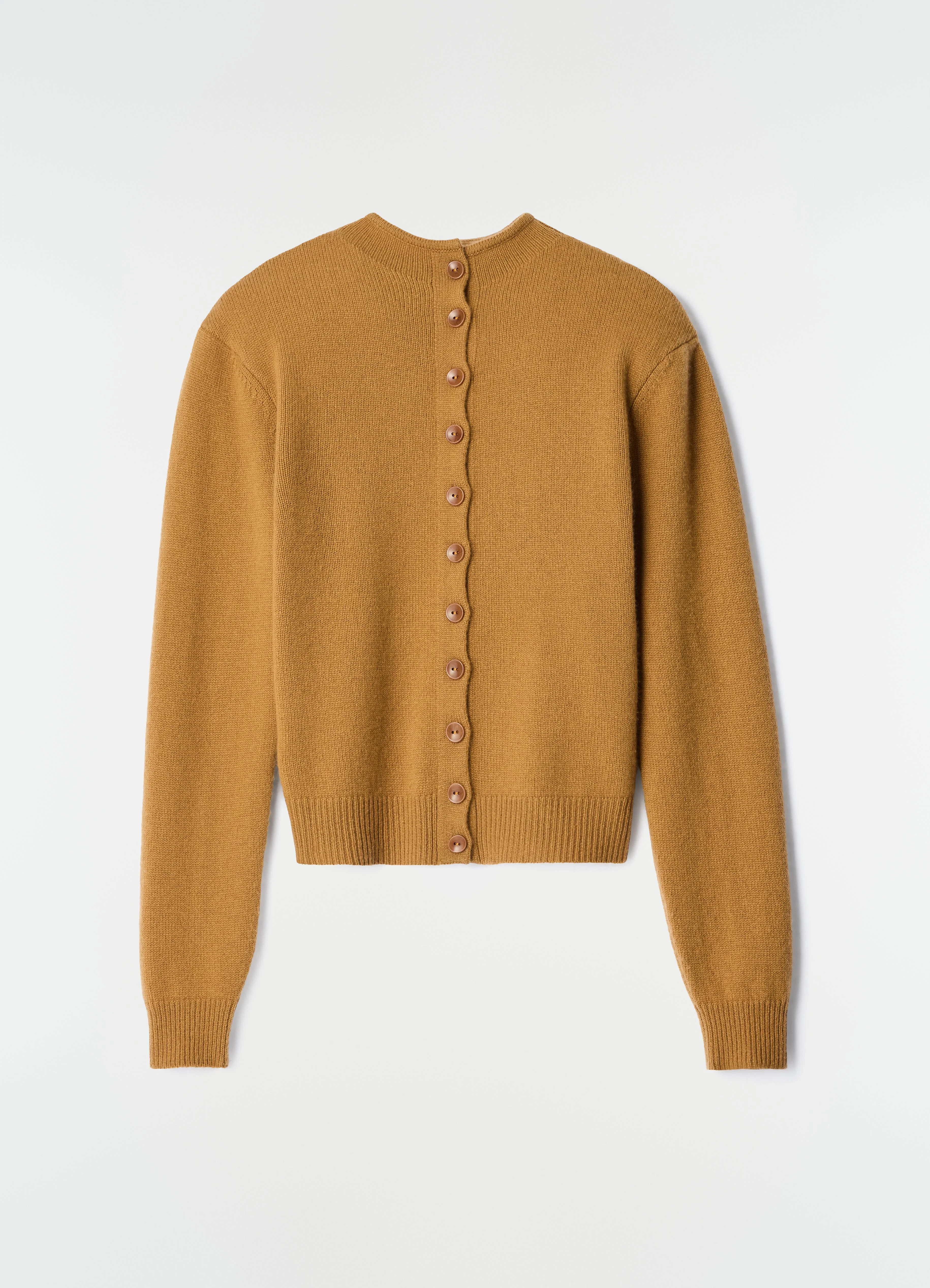 REVERSIBLE BUTTONED SWEATER IN CASHMERE - 1