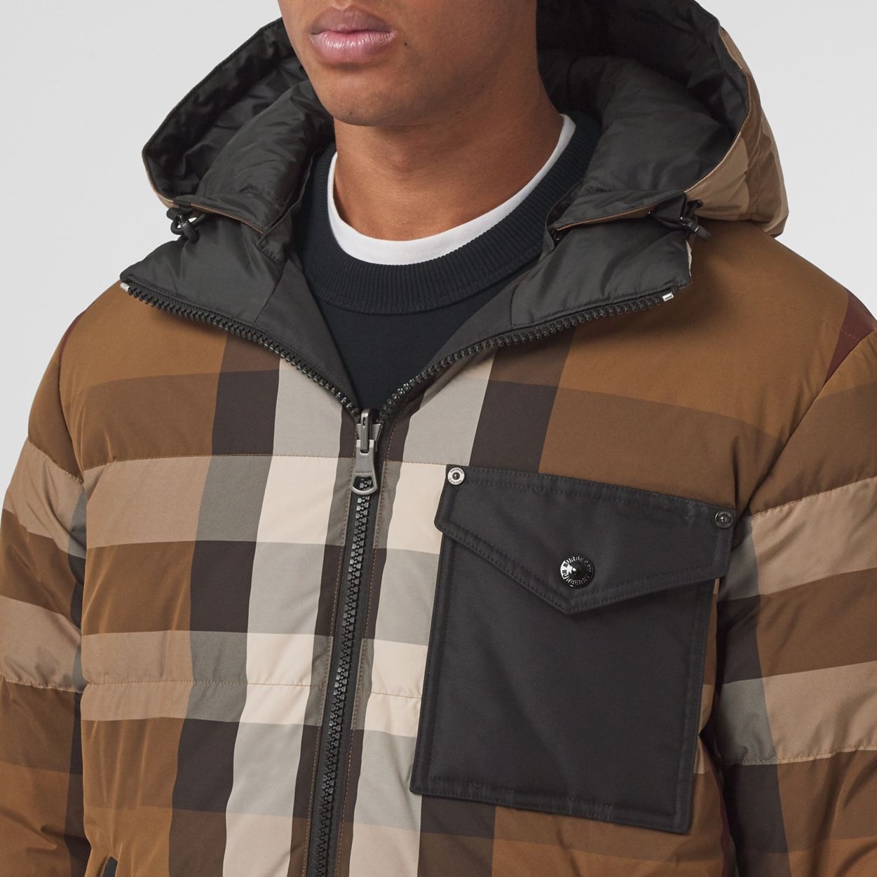 Reversible Check Nylon Puffer Jacket - 2