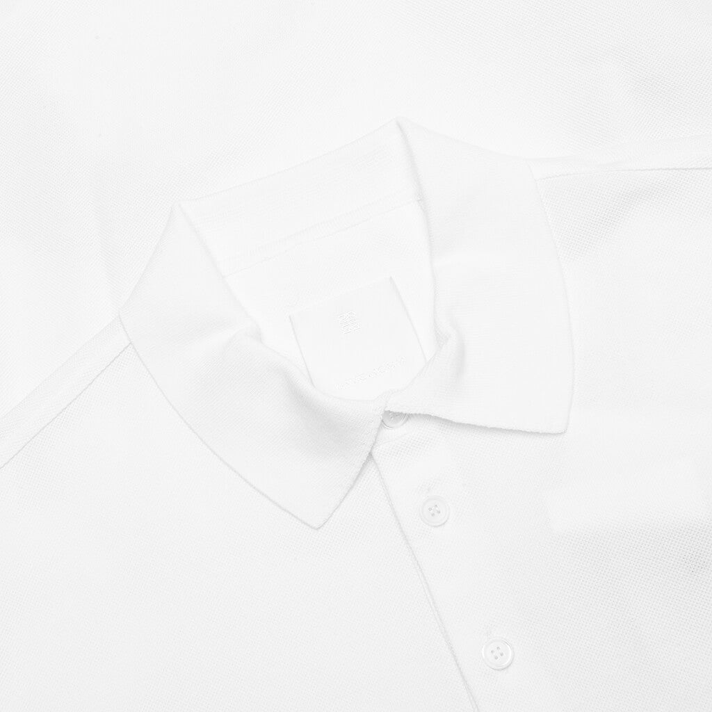 POLO IN COTTON WITH 4G DETAIL - WHITE - 3
