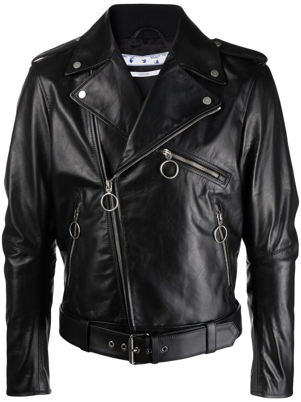 Marker leather biker jacket - 1