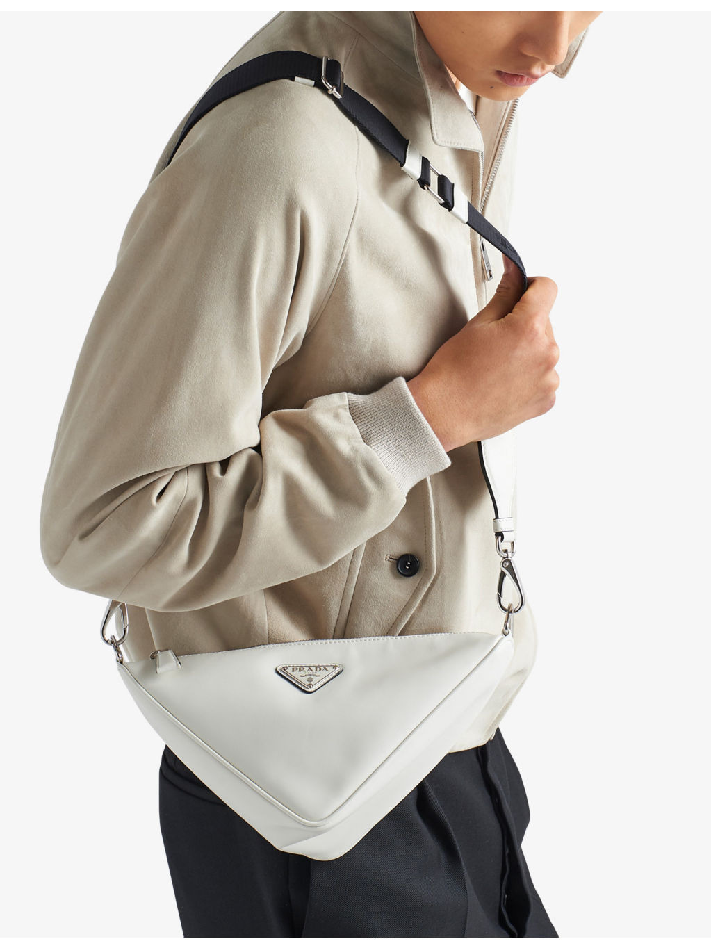 Triangle leather cross-body bag - 2