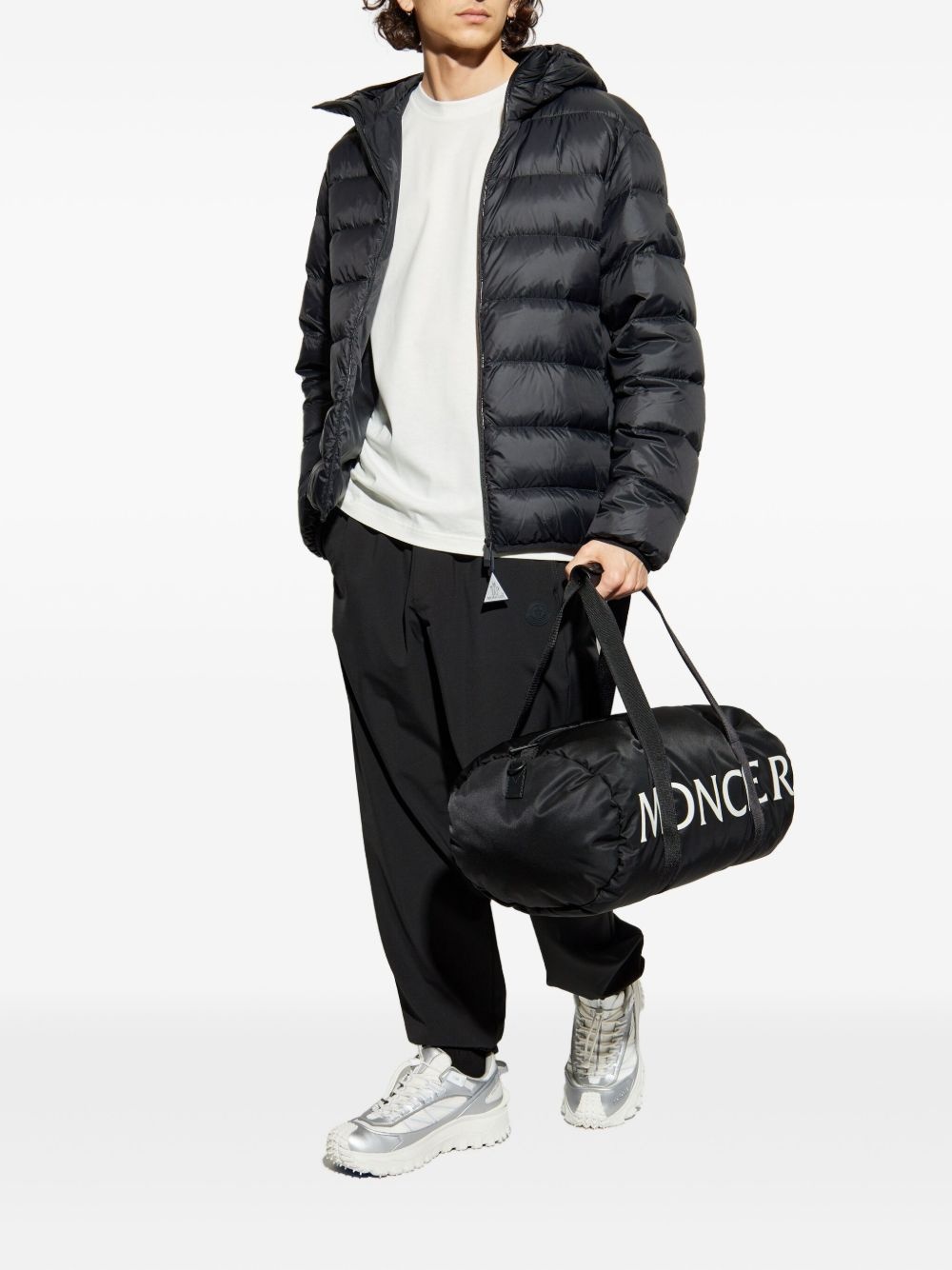 logo-patch elastic-ankle track pants - 2