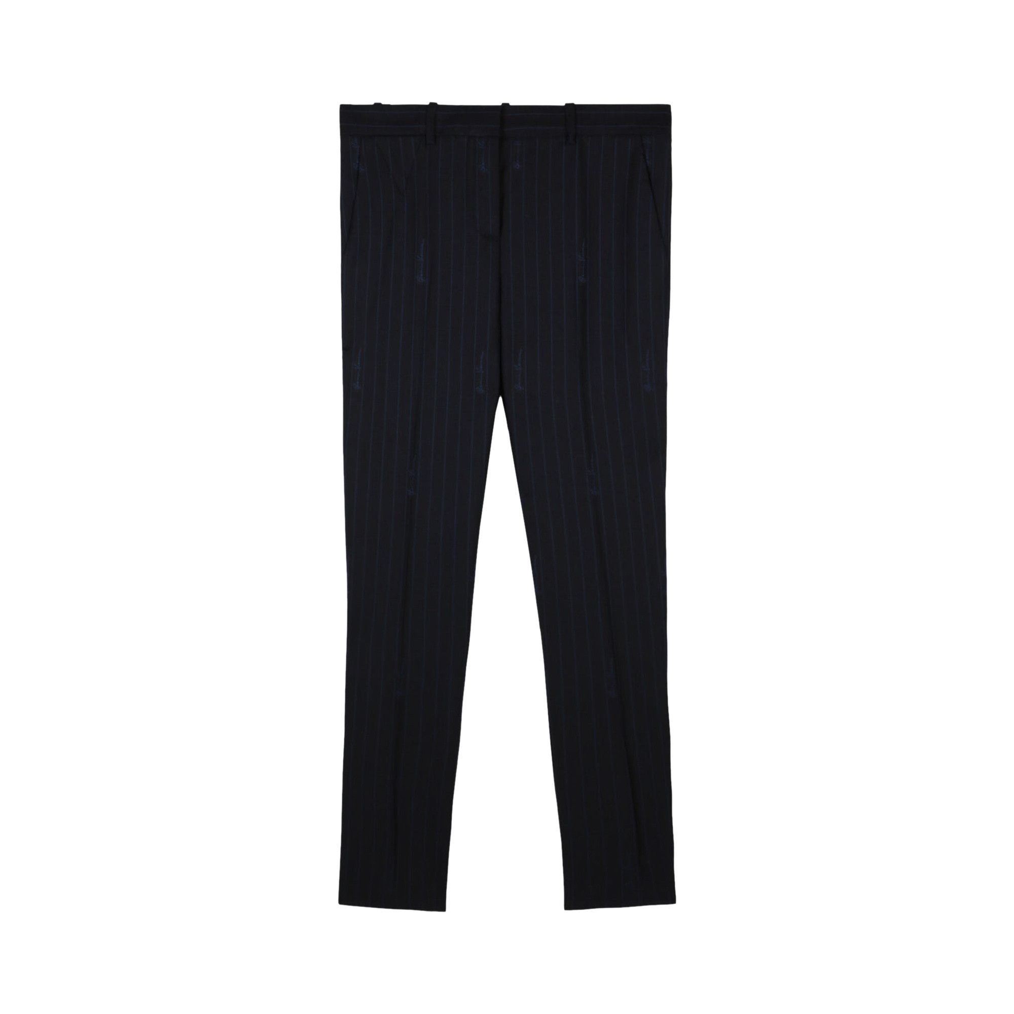 Versace Wool Blend Trousers 'Blue' - 1