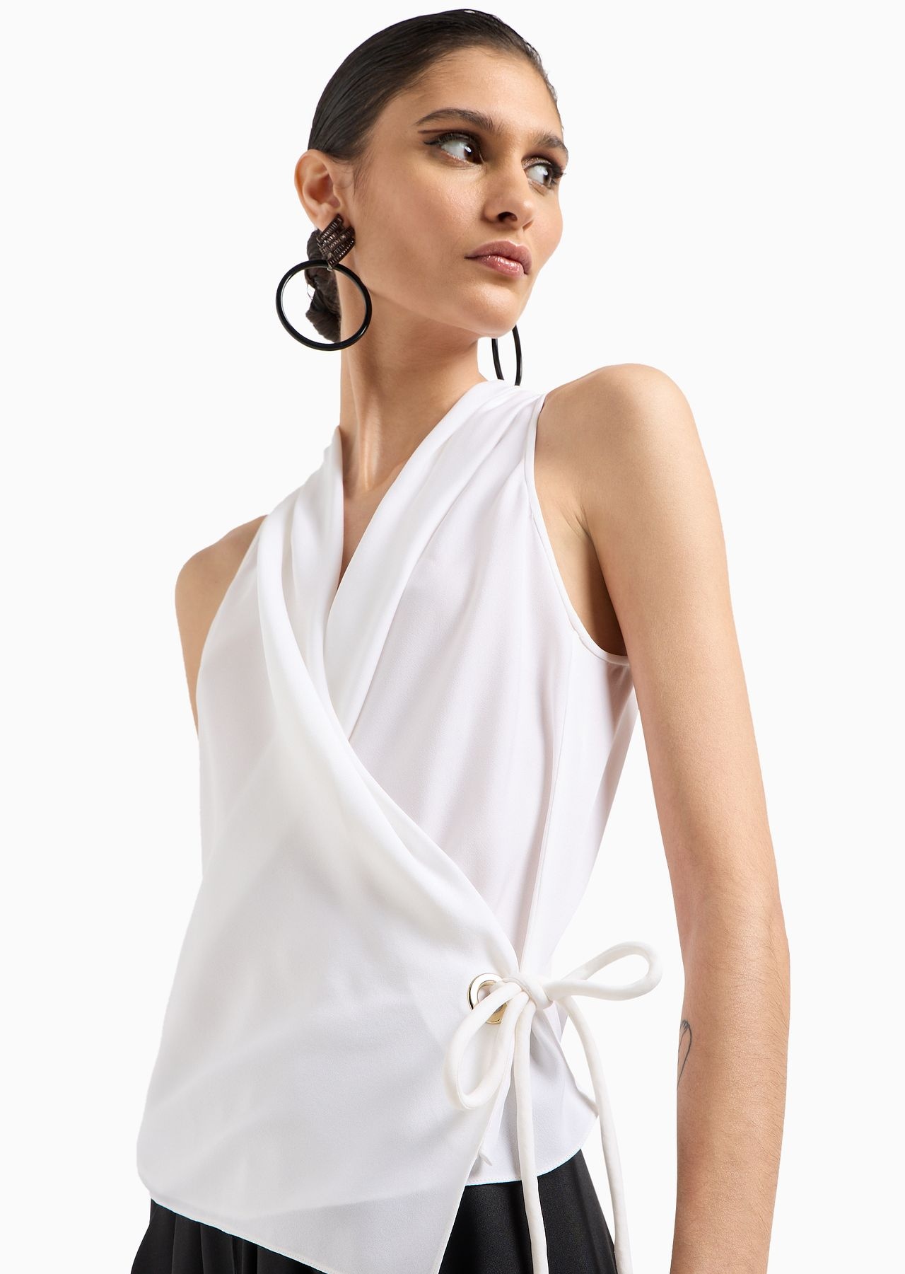 ASV organic silk cross-over top - 5
