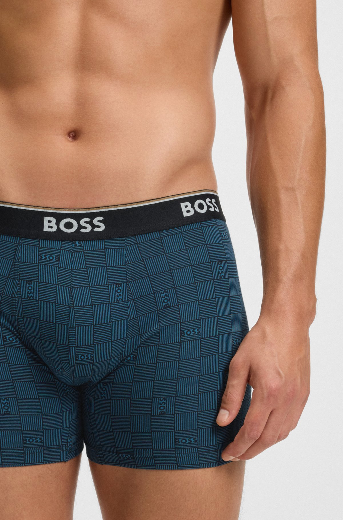 THREE-PACK OF STRETCH COTTON BOXER BRIEFS - 4