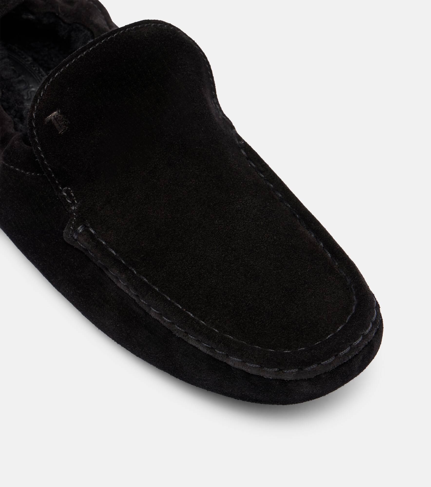 Gommino shearling-lined suede driving shoes - 5