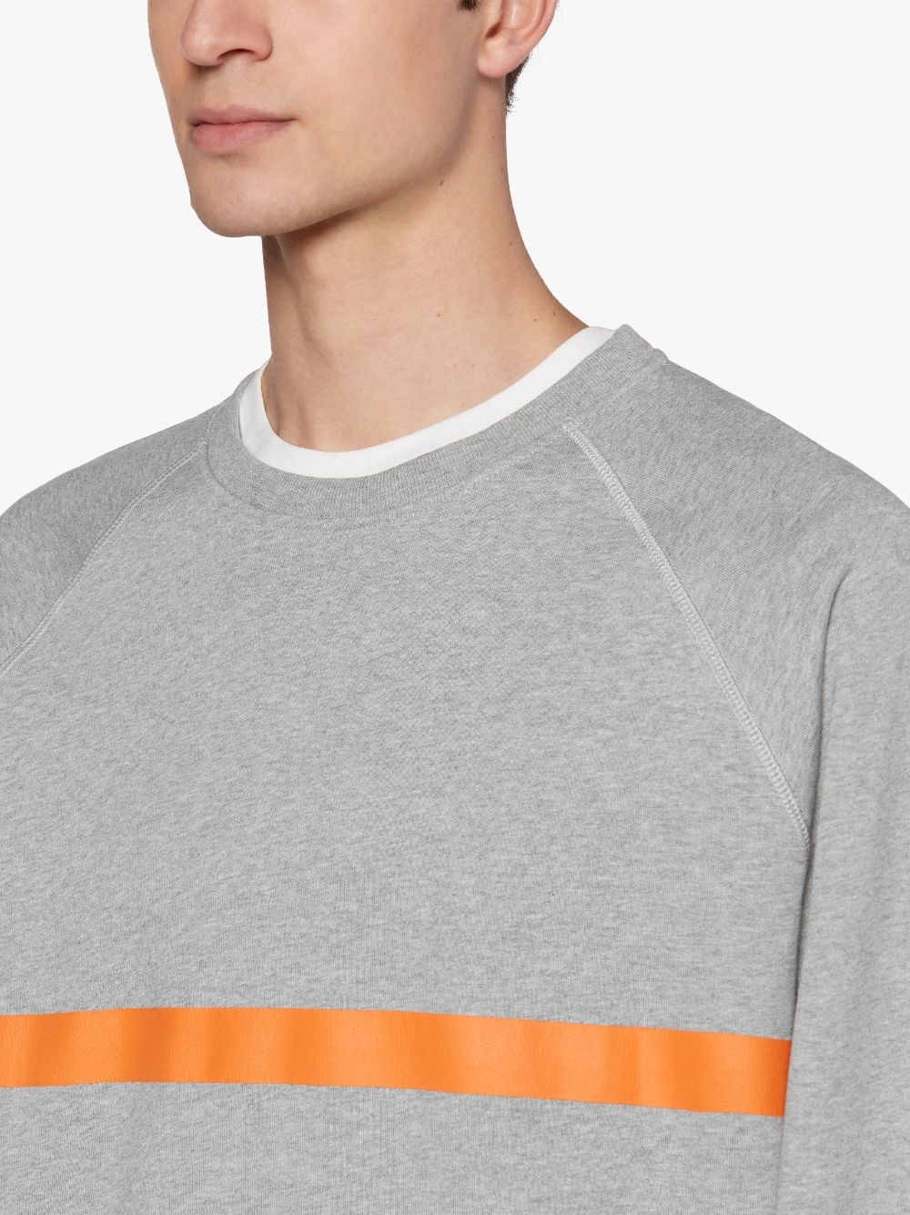 GREY X ORANGE COTTON CREW NECK SWEATSHIRT | GJM-207 - 5