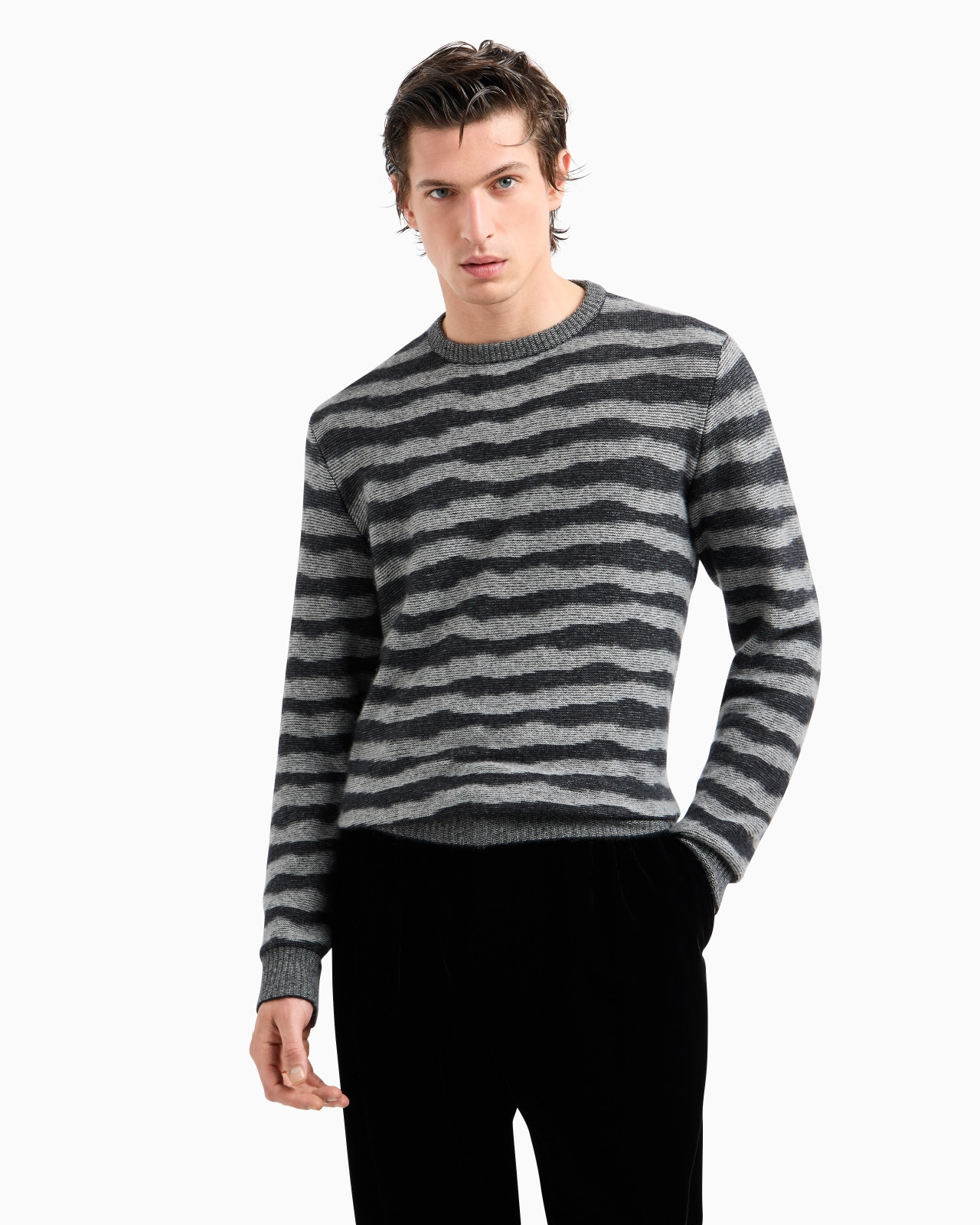 CASHMERE, VISCOSE AND SILK-BLEND JACQUARD CREW-NECK JUMPER - 4