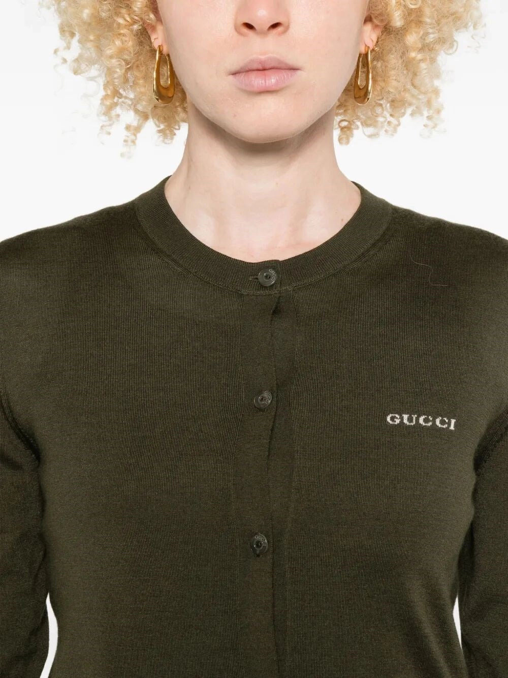 Gucci Women Long Sleeve Crew-Neck Cardigan - 4