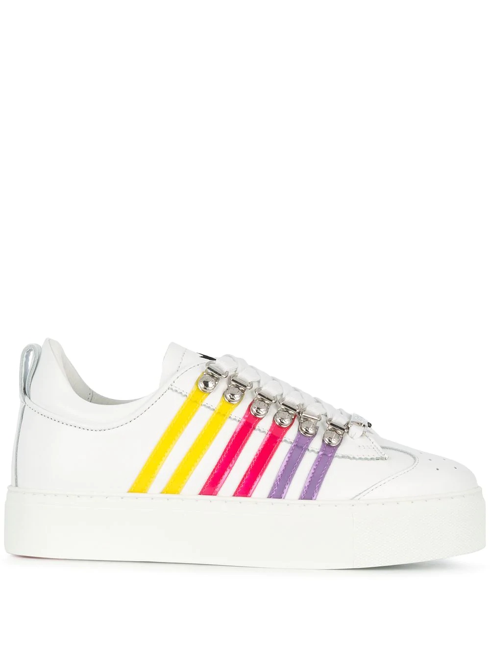 stripe-side low-top trainers - 1