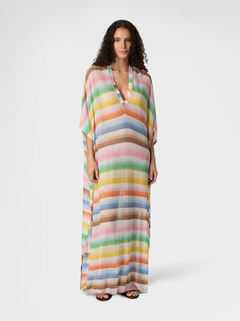 Missoni Long caftan cover-up with dégradé zigzag motif outlook