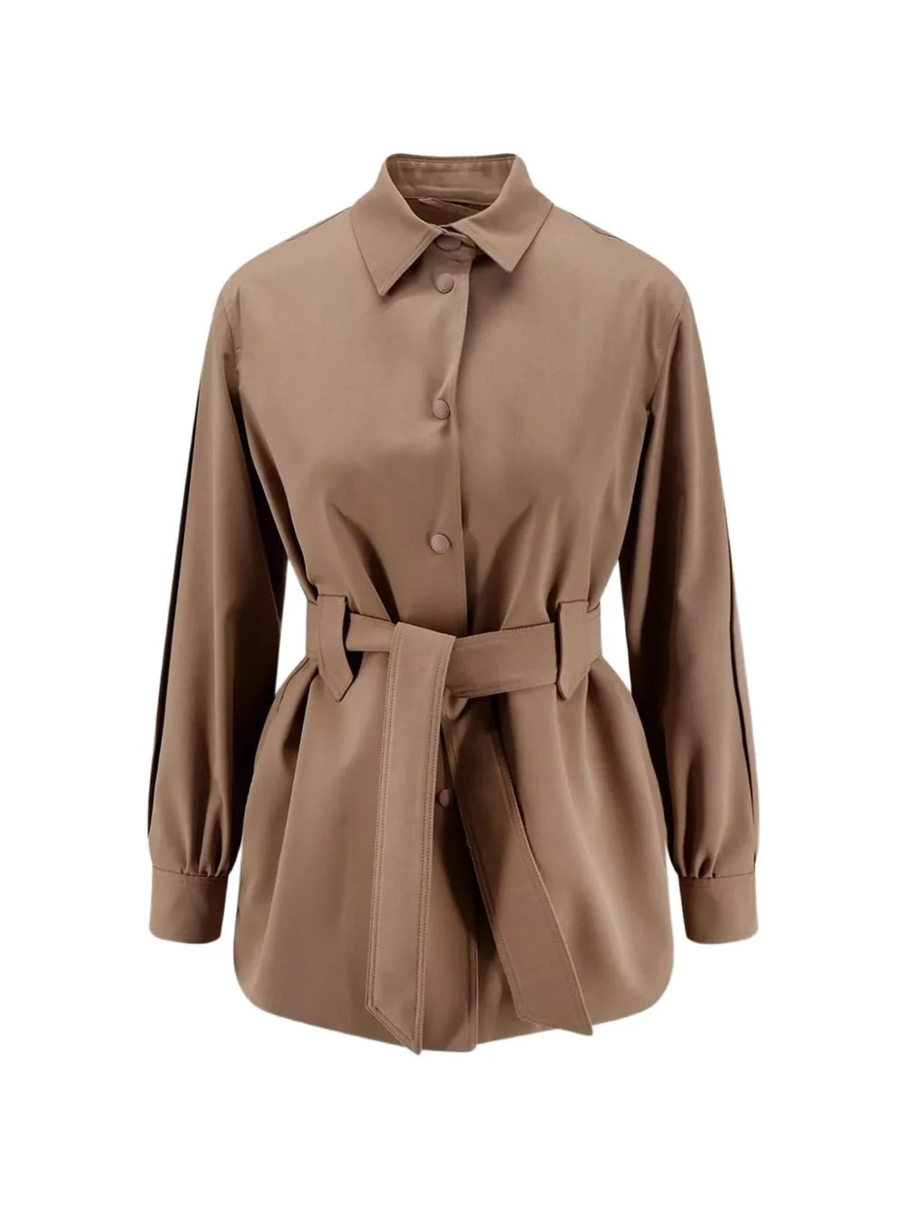 belted wool jacket - 1